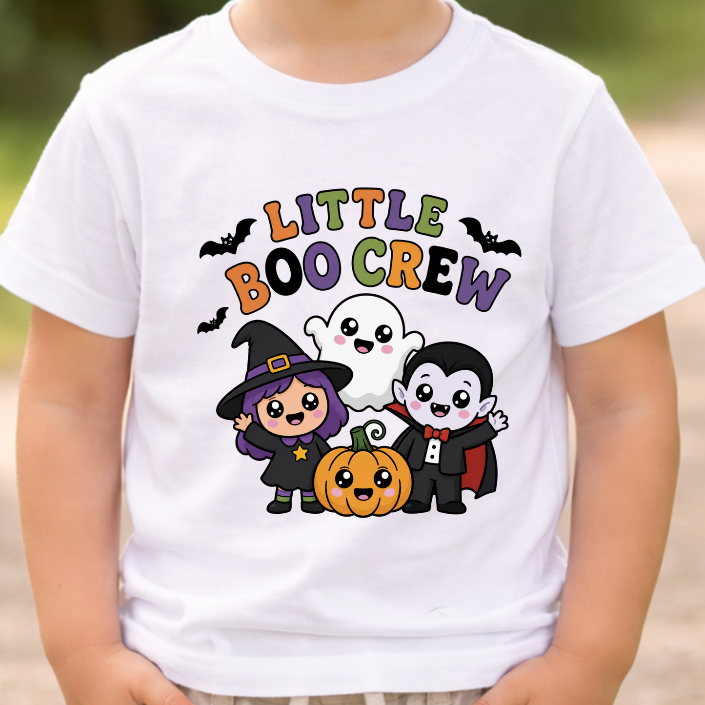 Little Boo Crew Kids T-Shirt | Cute Halloween Friends Youth Graphic Tee for Boys & Girls