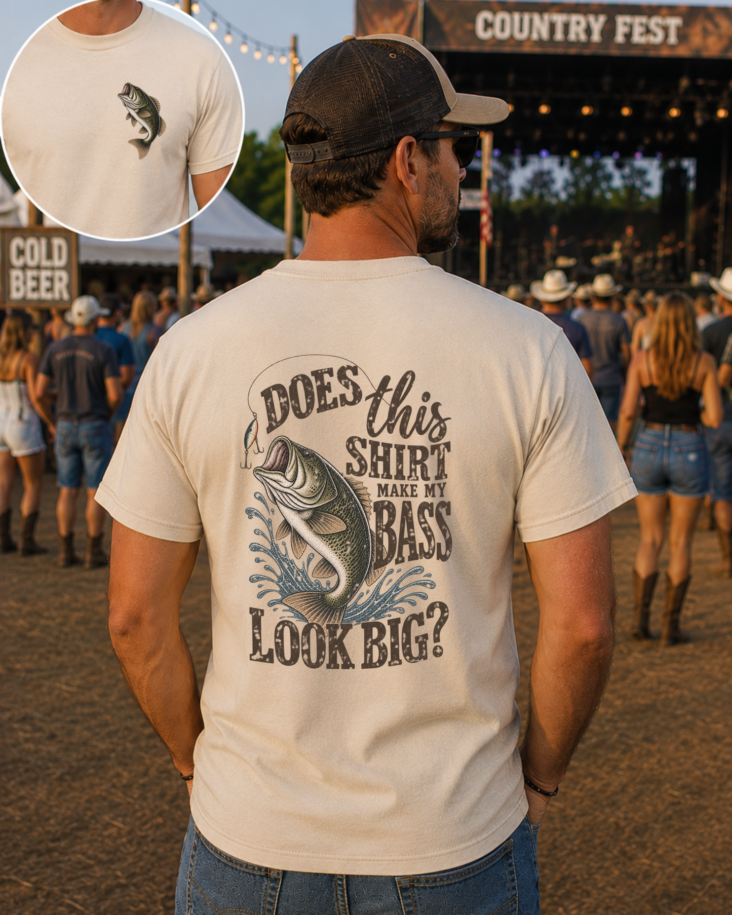 Does This Shirt Make My Bass Look Big? Fishing Tee