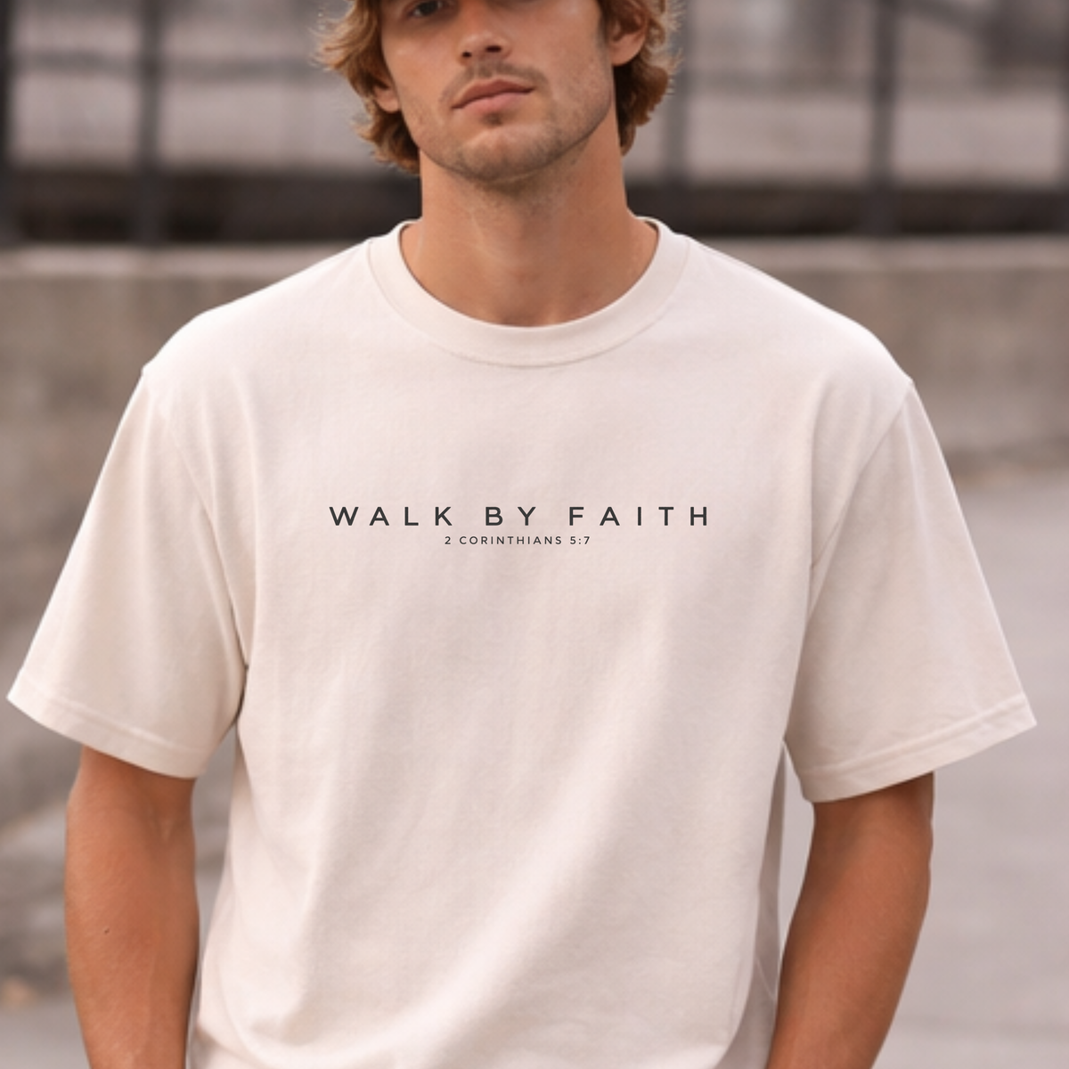 Walk by Faith Comfort Colors Shirt | 2 Corinthians 5:7 Christian Tee