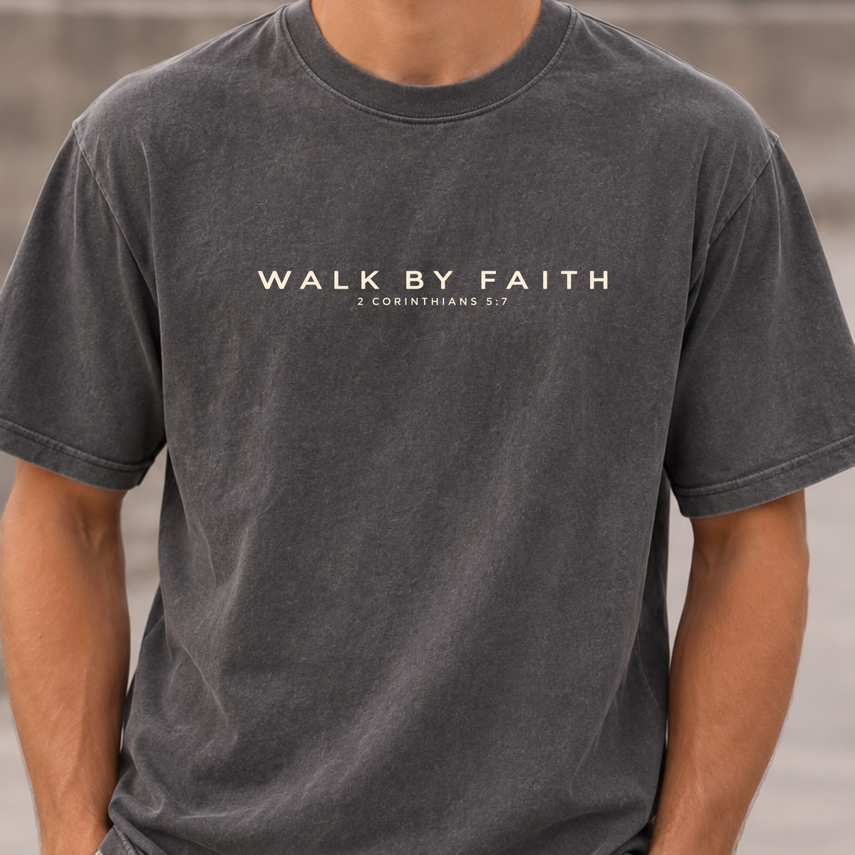 Walk by Faith Comfort Colors Shirt | 2 Corinthians 5:7 Christian Tee