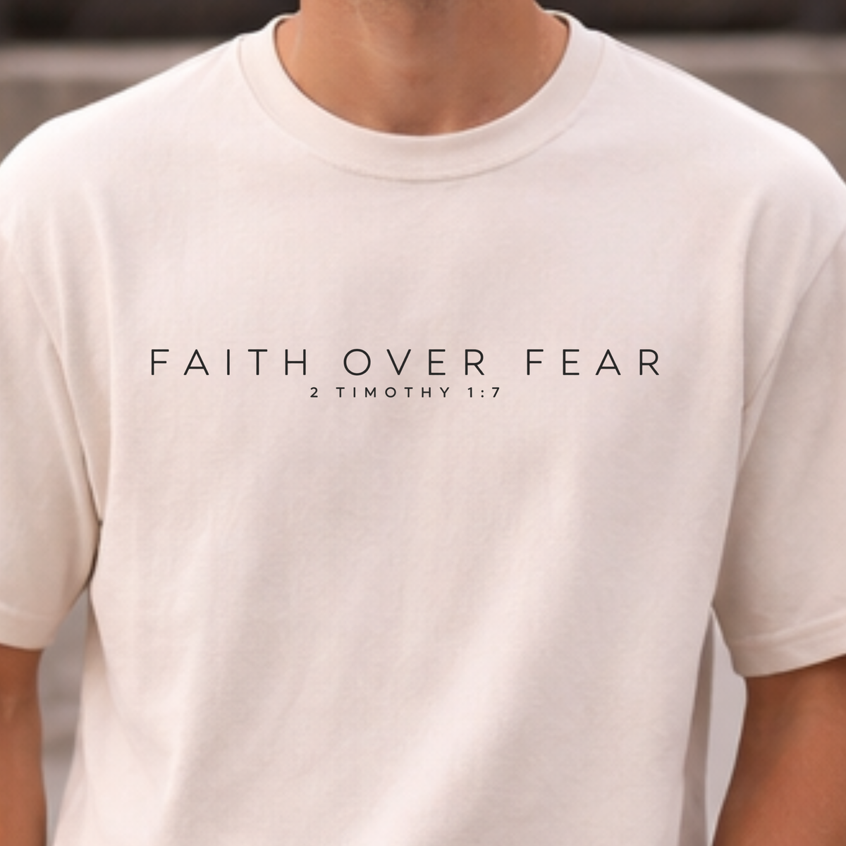 Faith Over Fear Comfort Colors Shirt | 2 Timothy 1:7 Christian Tee