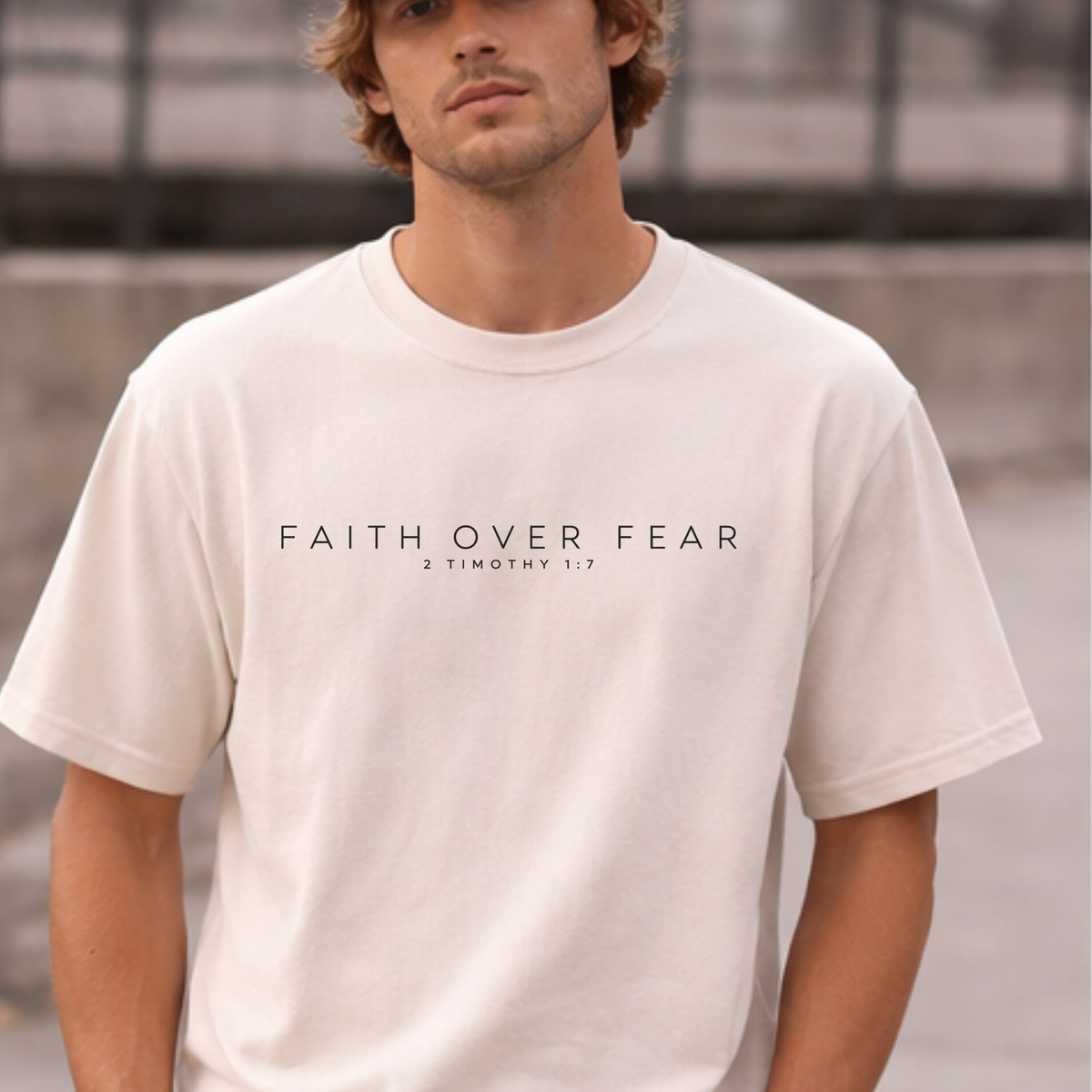 Faith Over Fear Comfort Colors Shirt | 2 Timothy 1:7 Christian Tee
