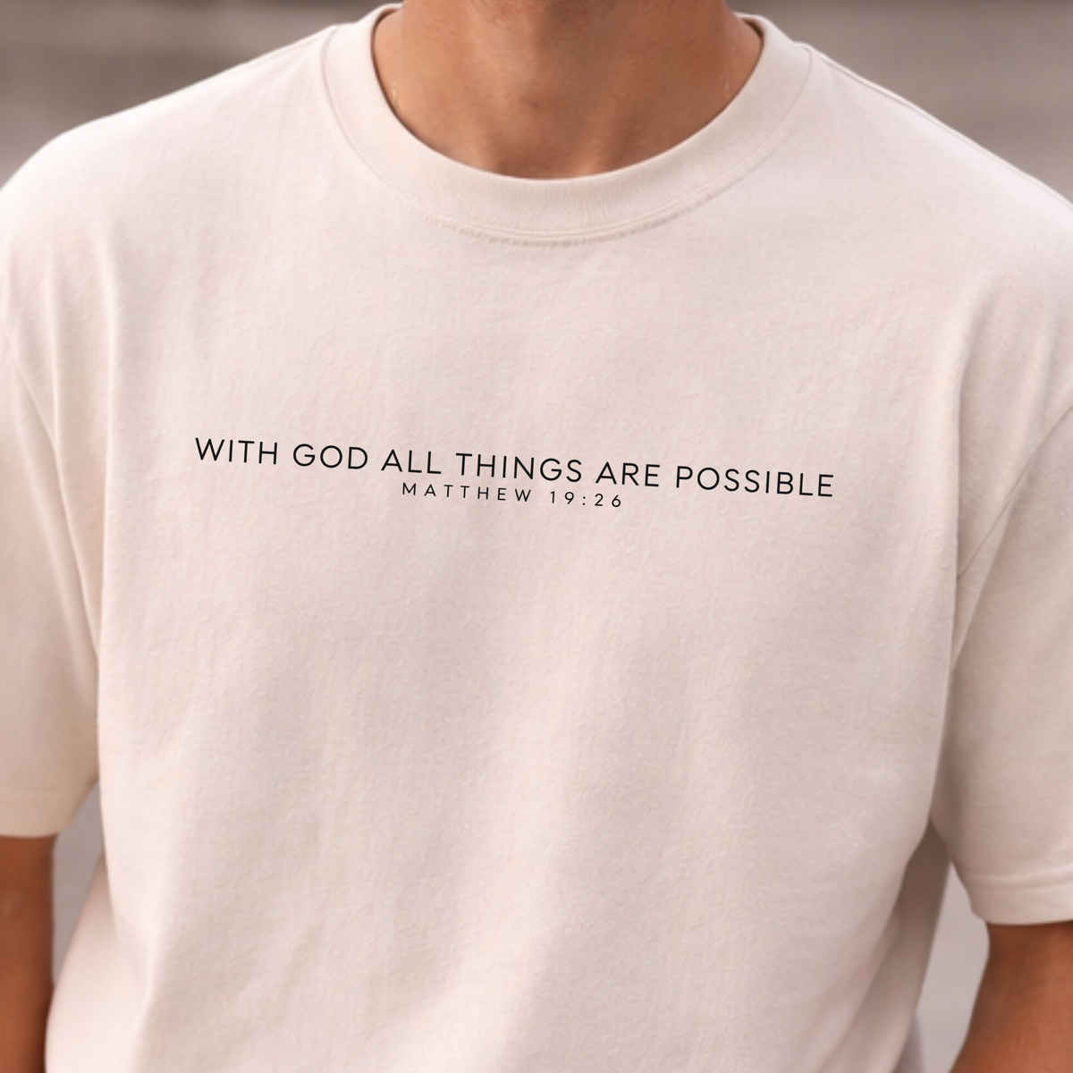 With God All Things Are Possible Comfort Colors Shirt | Matthew 19:26 Christian Tee