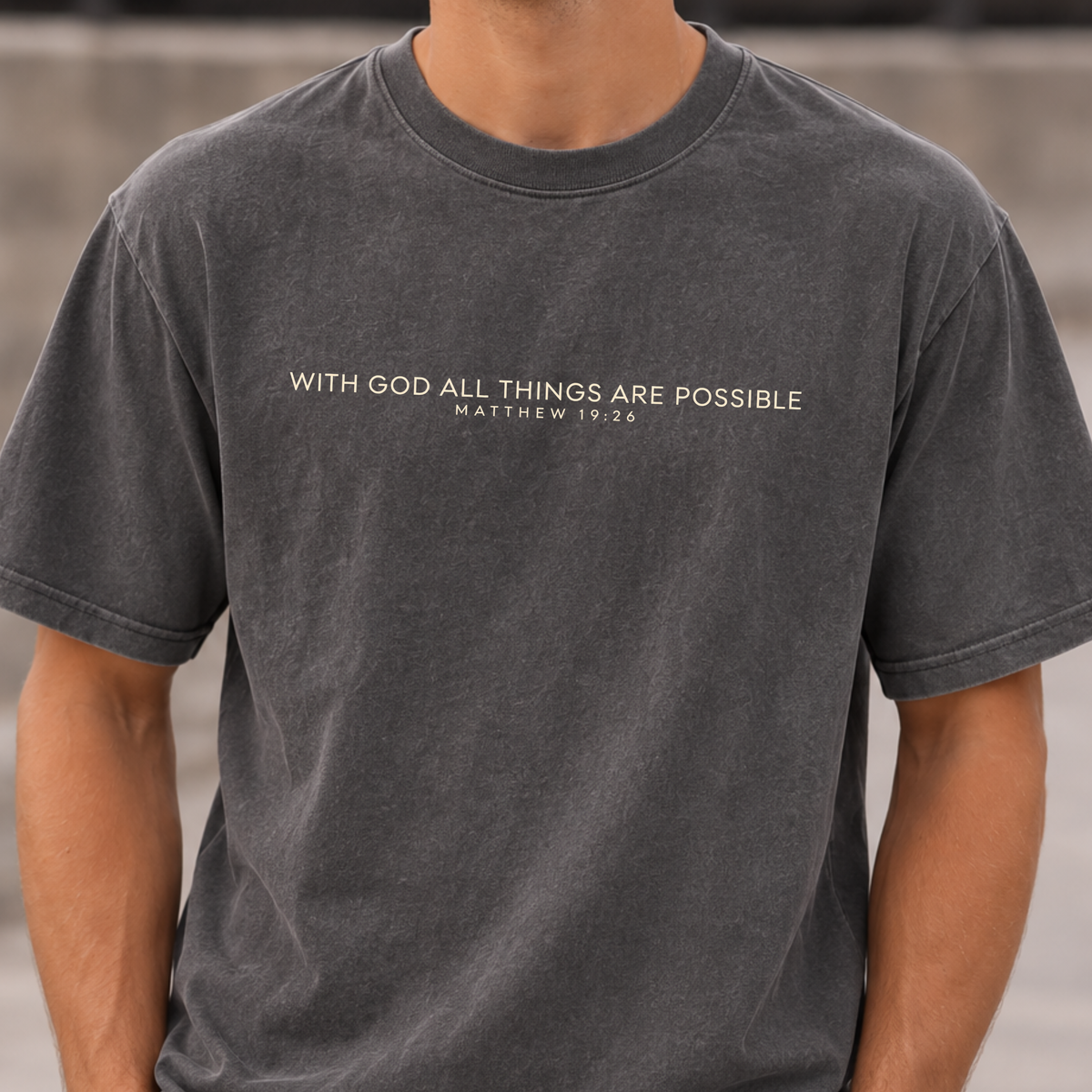 With God All Things Are Possible Comfort Colors Shirt | Matthew 19:26 Christian Tee