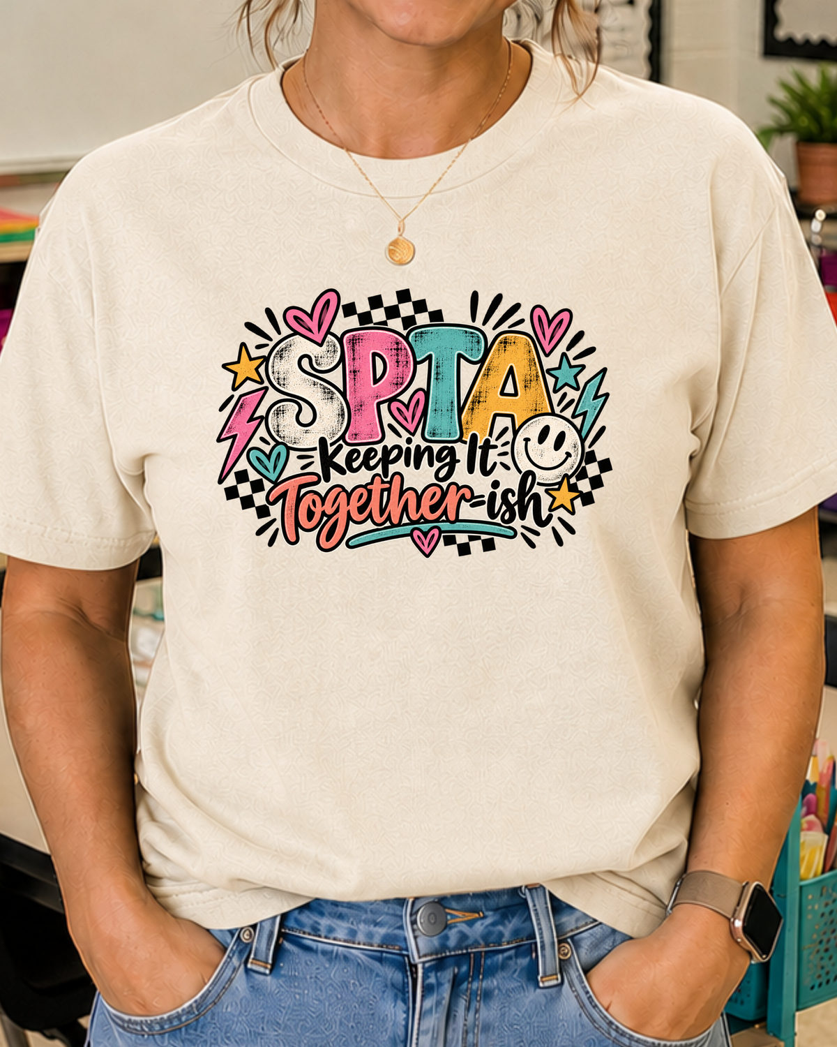 SPTA Keeping It Together-ish Graphic Tee | School Support Staff Shirt