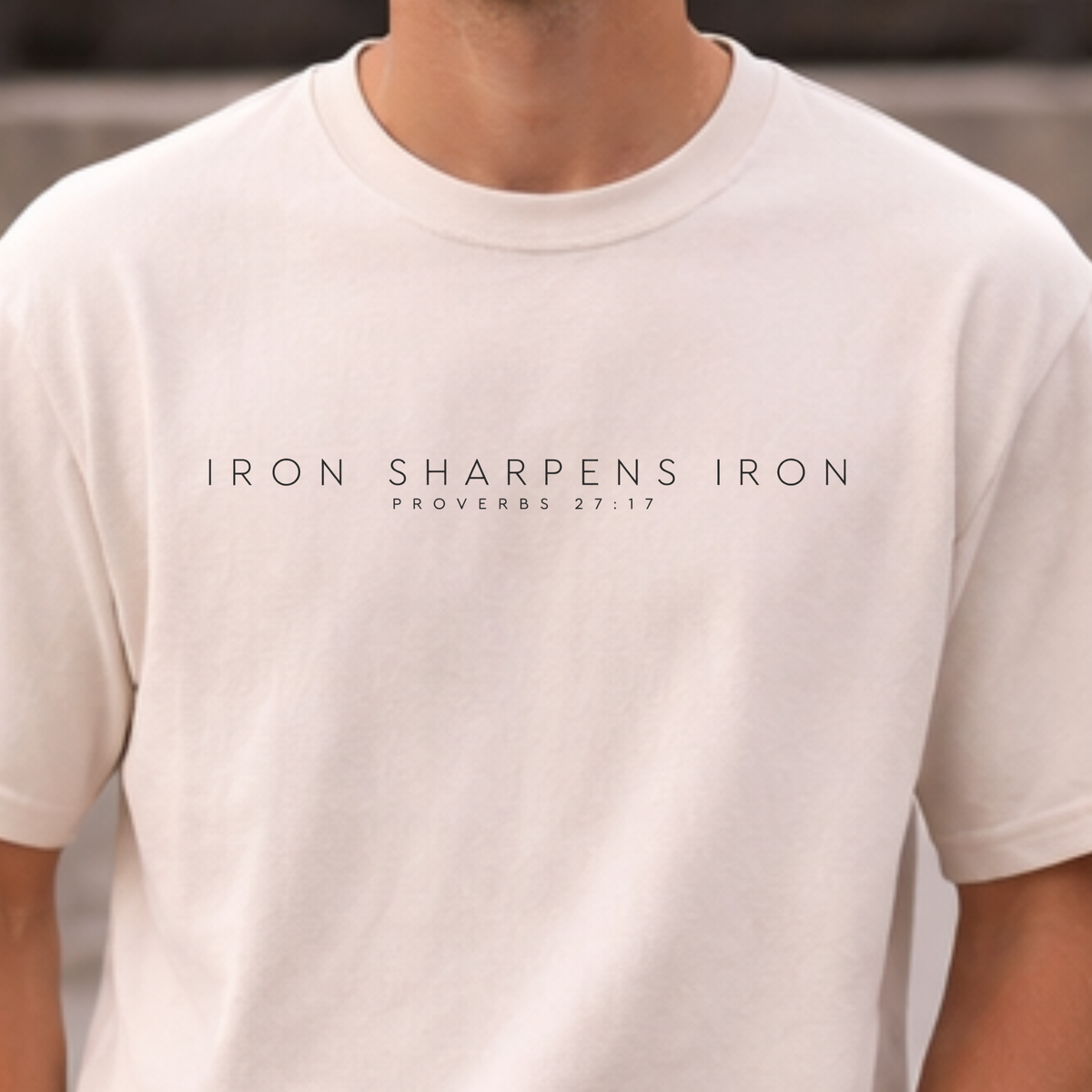 Iron Sharpens Iron Shirt | Proverbs 27:17 Christian T-Shirt