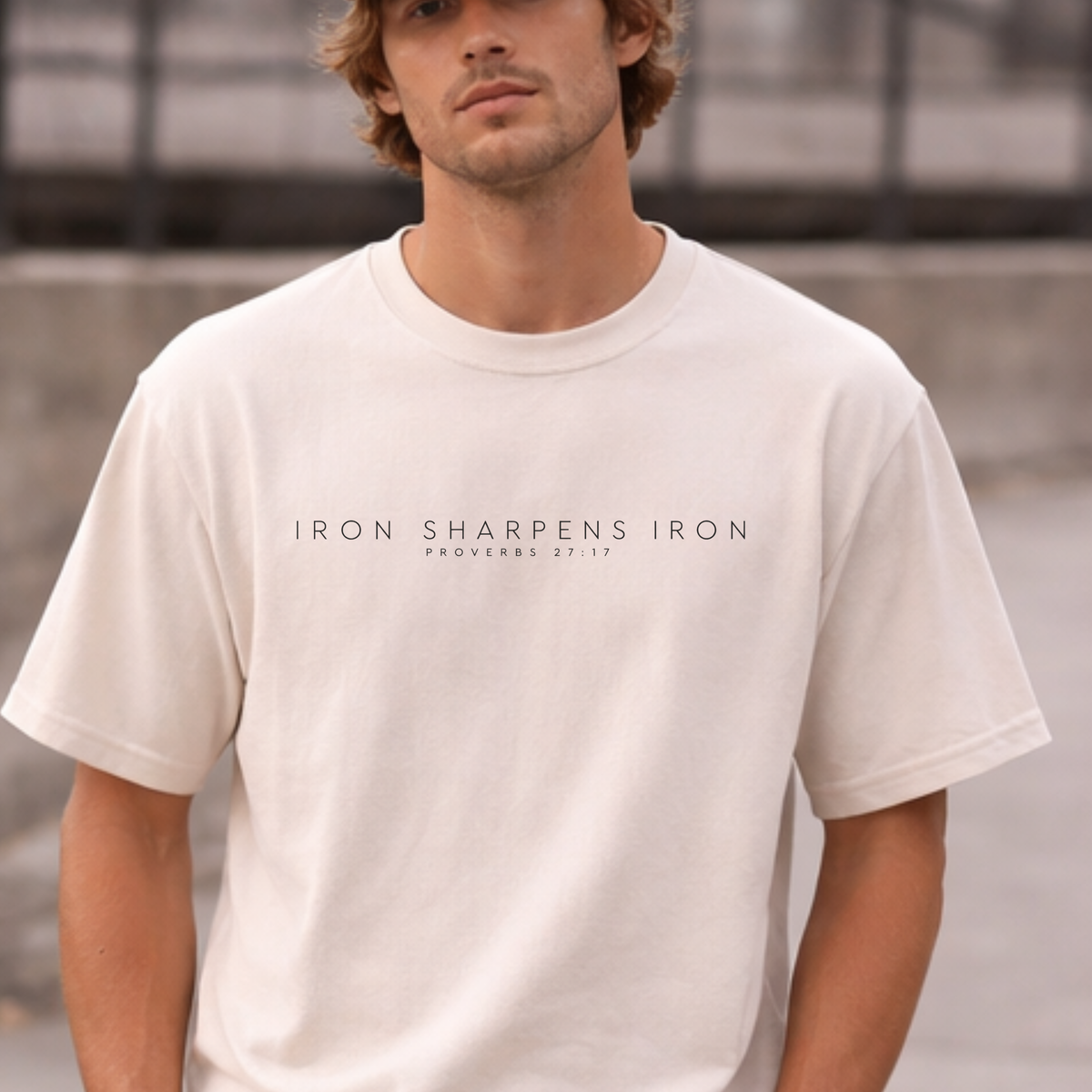 Iron Sharpens Iron Shirt | Proverbs 27:17 Christian T-Shirt