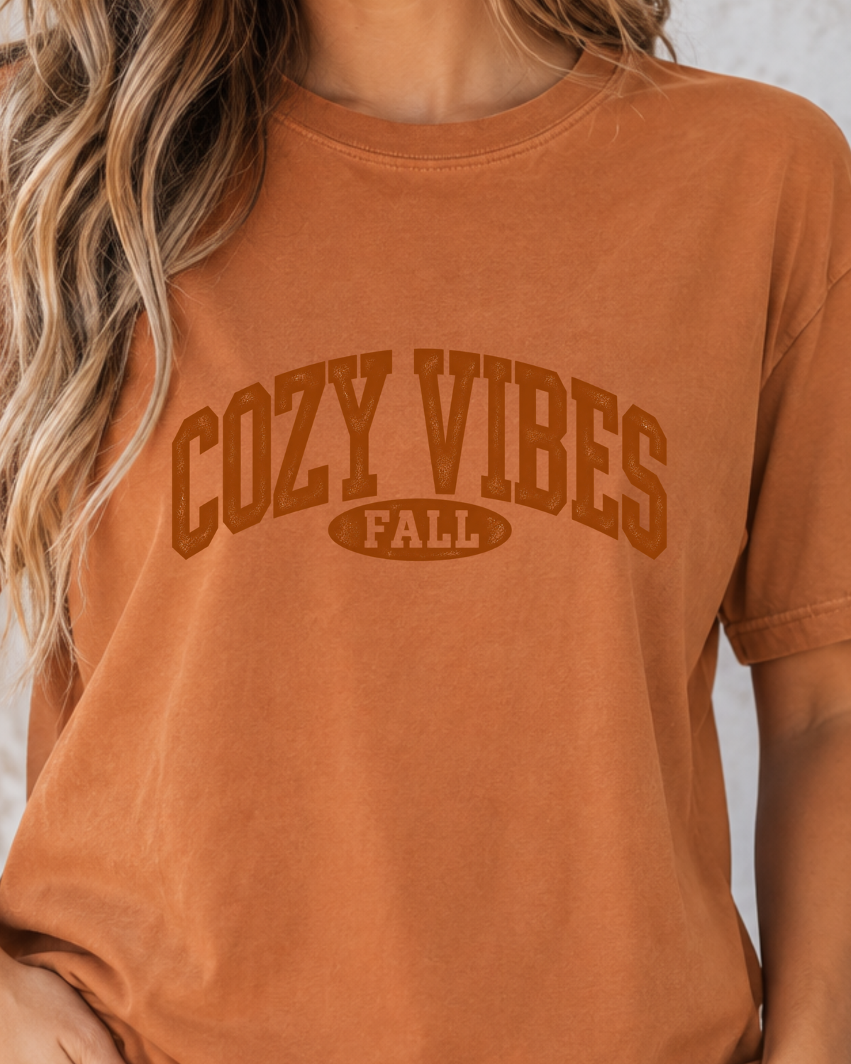 Cozy Vibes Fall Graphic Tee | Vintage Collegiate Comfort Colors 1717 T-Shirt