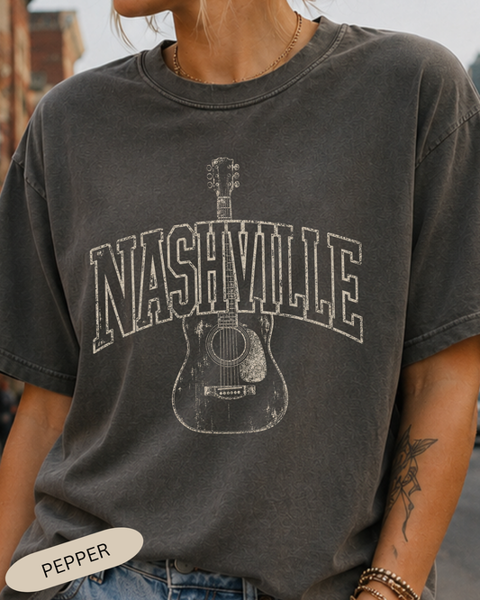 Nashville Vintage Graphic Tee | Country Concert Comfort Colors Shirt