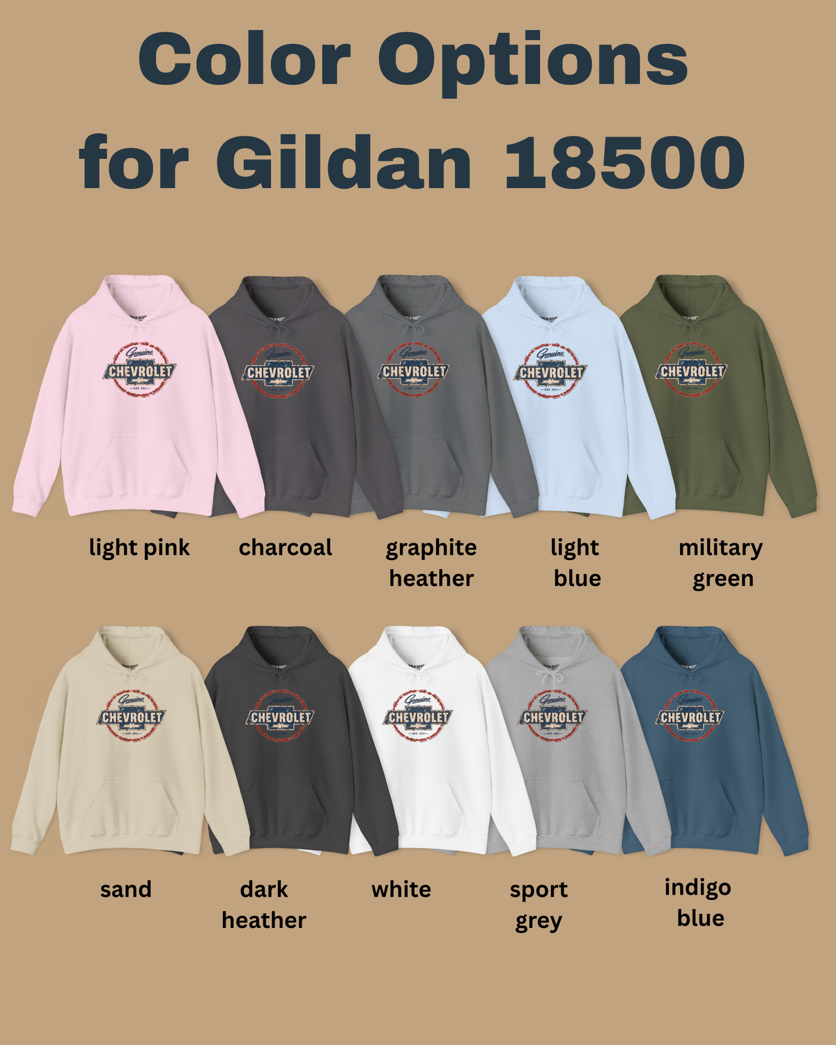 Vintage Genuine Chevrolet Graphic Hoodie | Retro Classic Car Sweatshirt