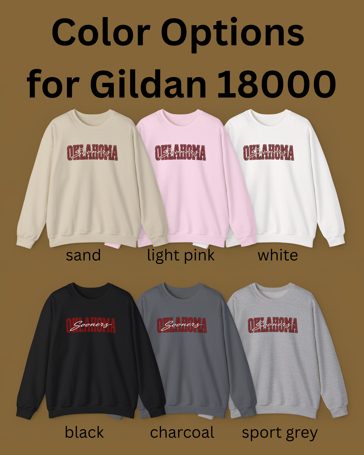 Oklahoma Vintage Collegiate Crewneck Sweatshirt | Crimson Game Day Pullover