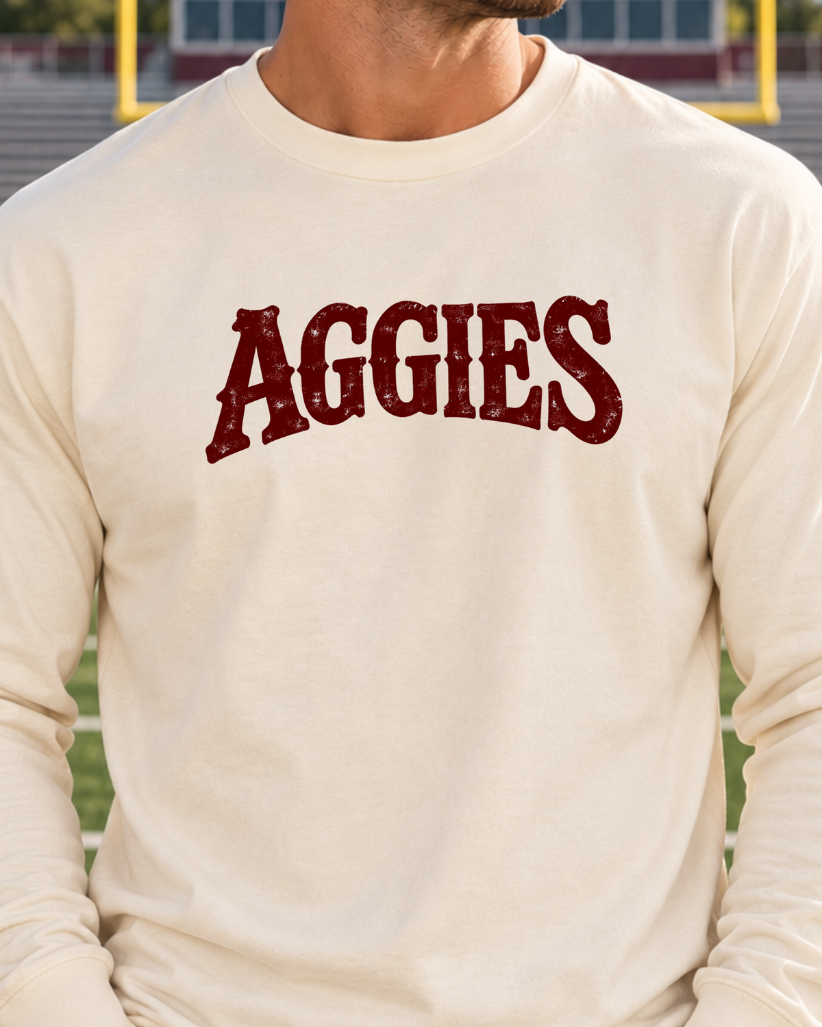 Aggies Vintage Collegiate Long Sleeve Tee | Comfort Colors 6014