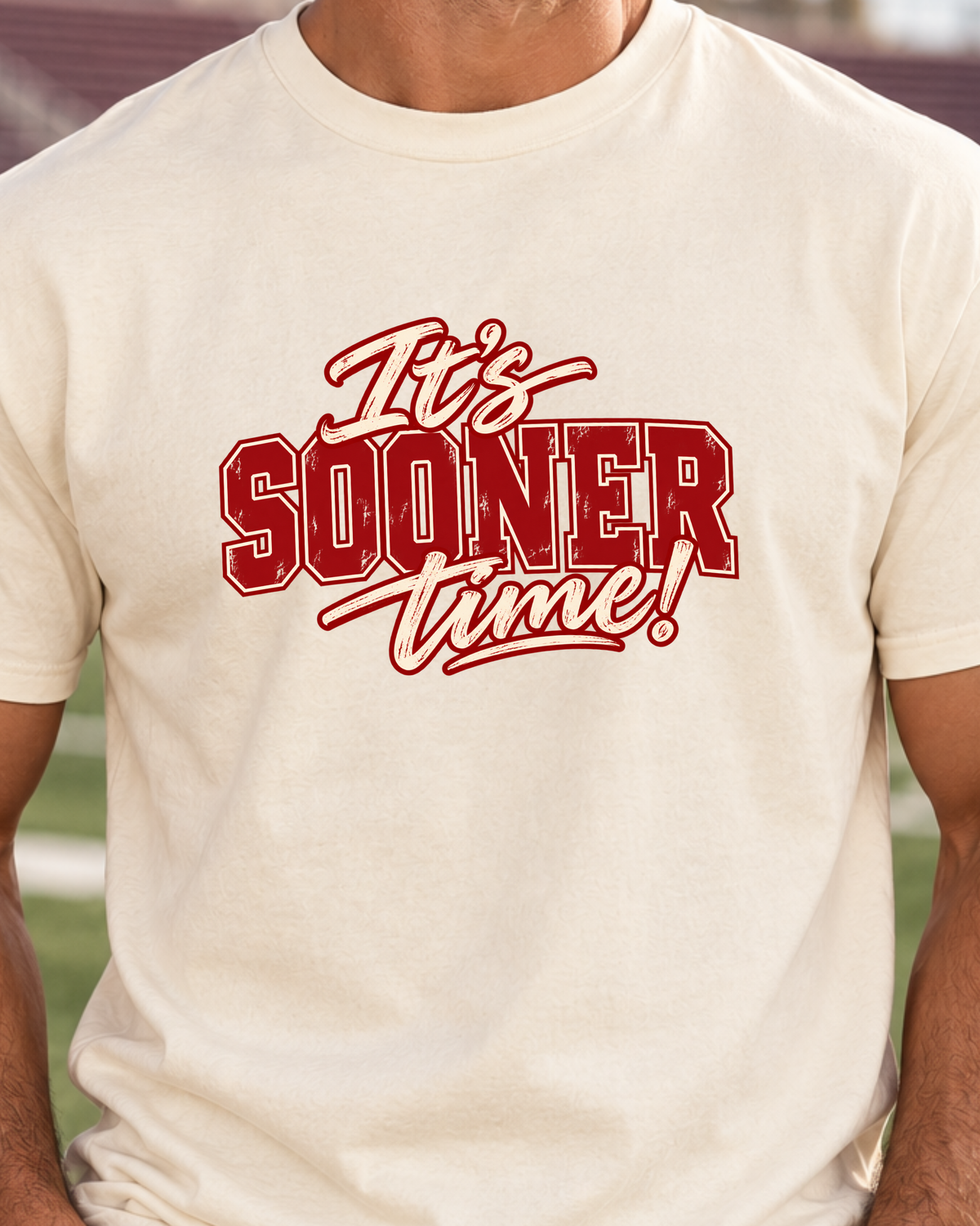 It's Sooner Time Vintage Oklahoma Football Graphic Tee