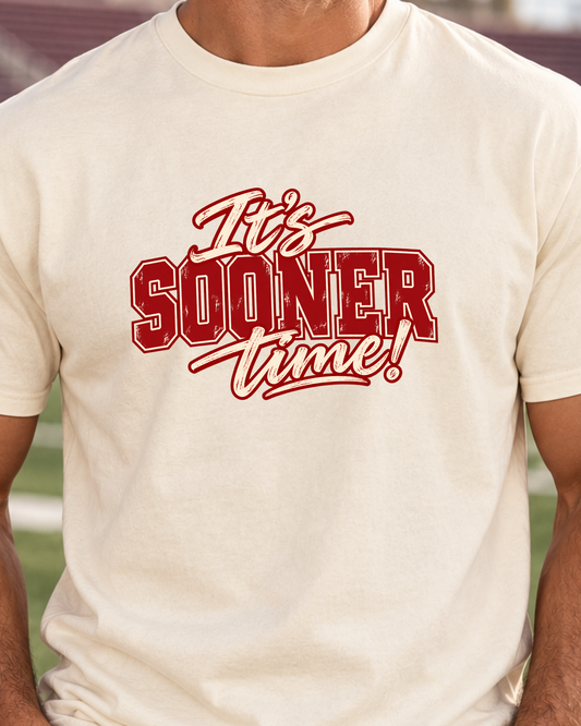 It's Sooner Time Vintage Oklahoma Football Graphic Tee
