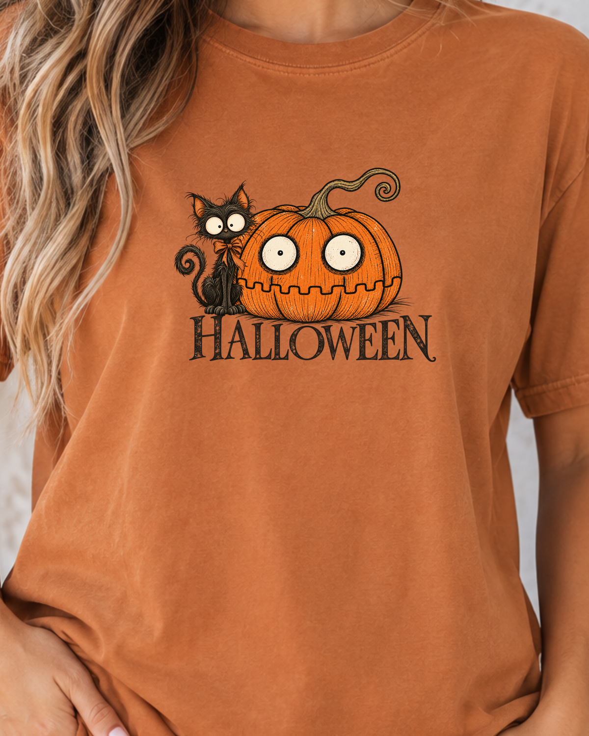 Vintage Halloween Pumpkin Graphic Tee | Comfort Colors 1717 Fall Shirt