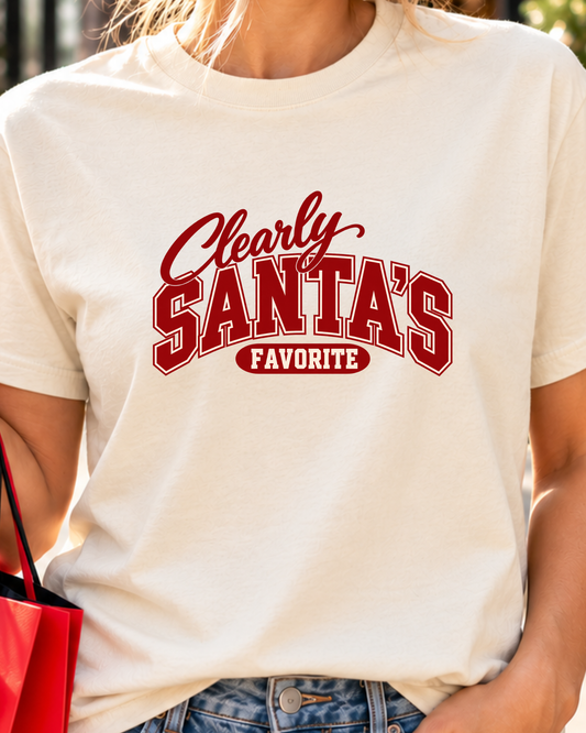 Clearly Santa’s Favorite Shirt | Comfort Colors Christmas Tee