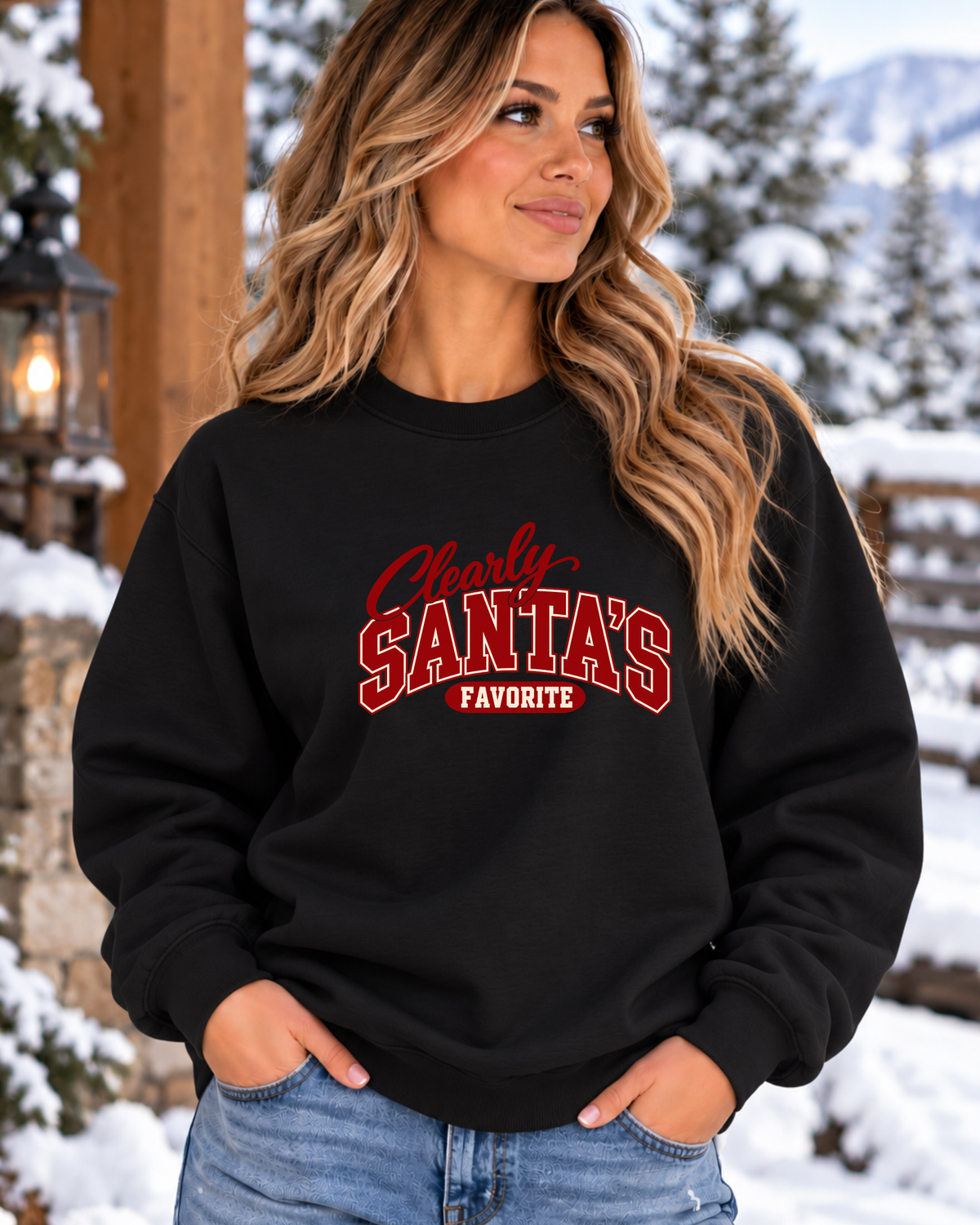 Clearly Santa’s Favorite Sweatshirt | Funny Christmas Crewneck