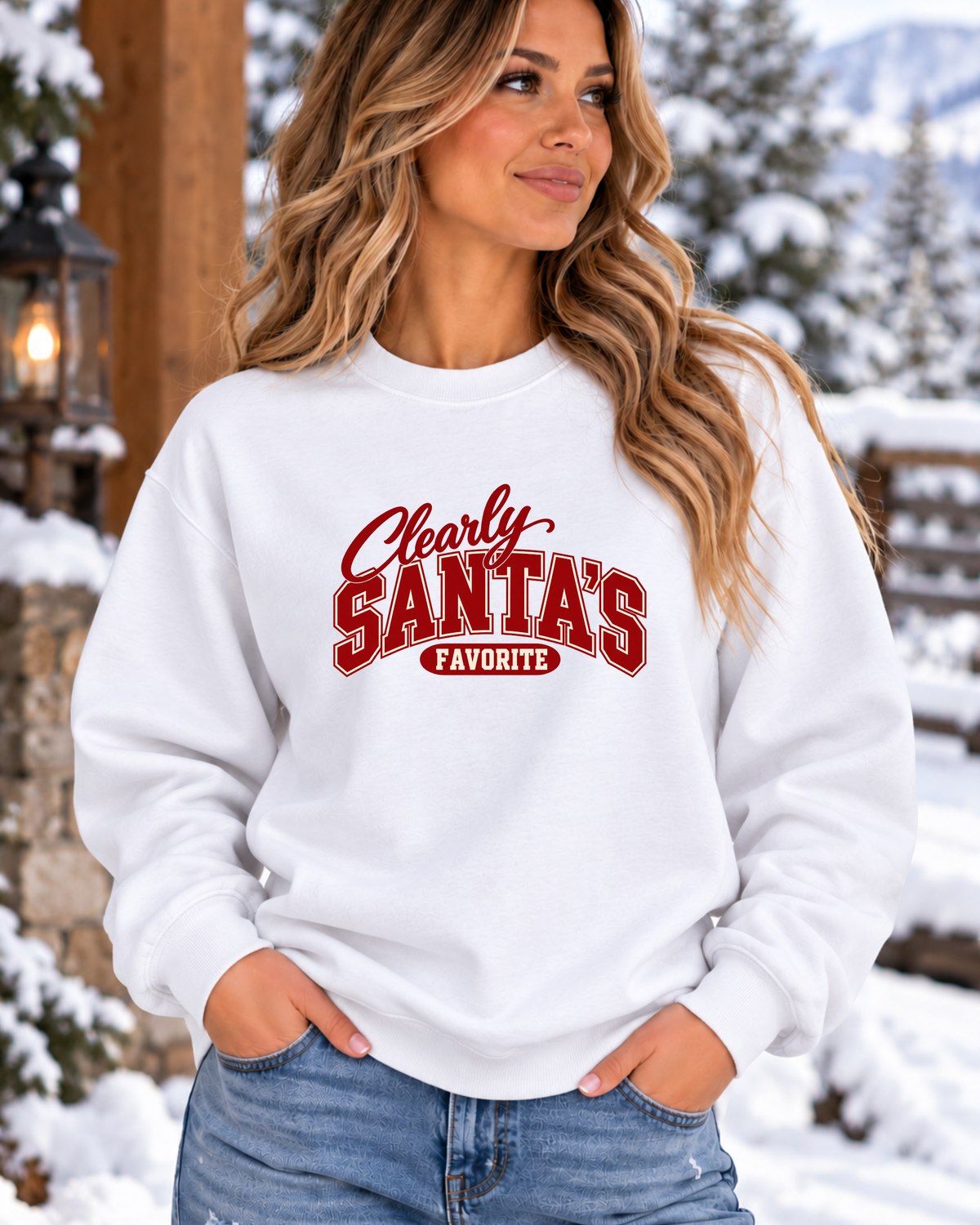 Clearly Santa’s Favorite Sweatshirt | Funny Christmas Crewneck