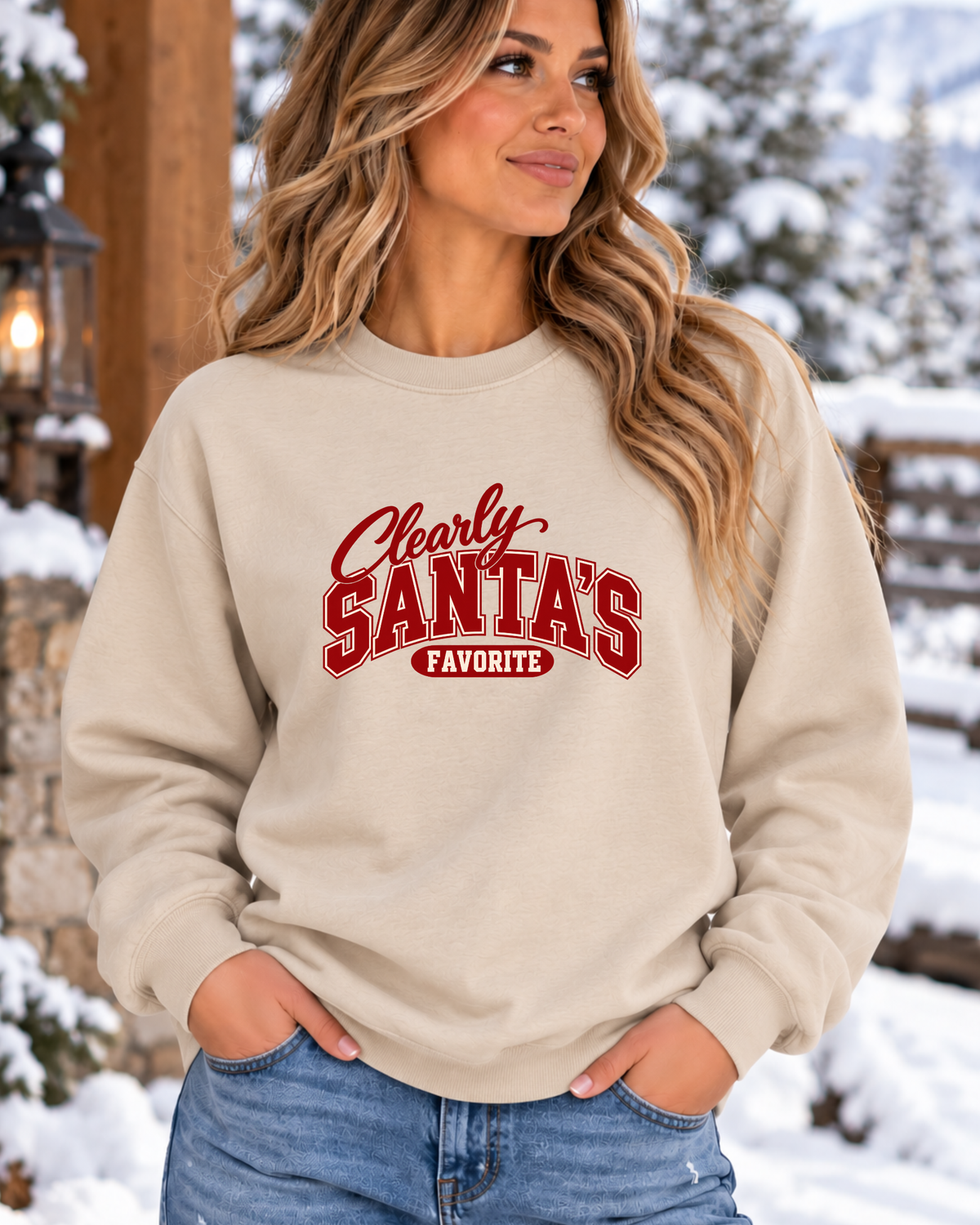 Clearly Santa’s Favorite Sweatshirt | Funny Christmas Crewneck