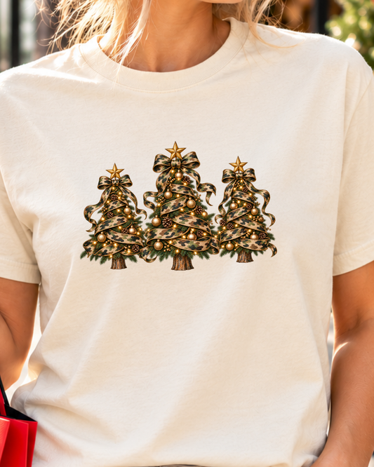 Camo Christmas Trees Shirt | Comfort Colors Holiday Tee
