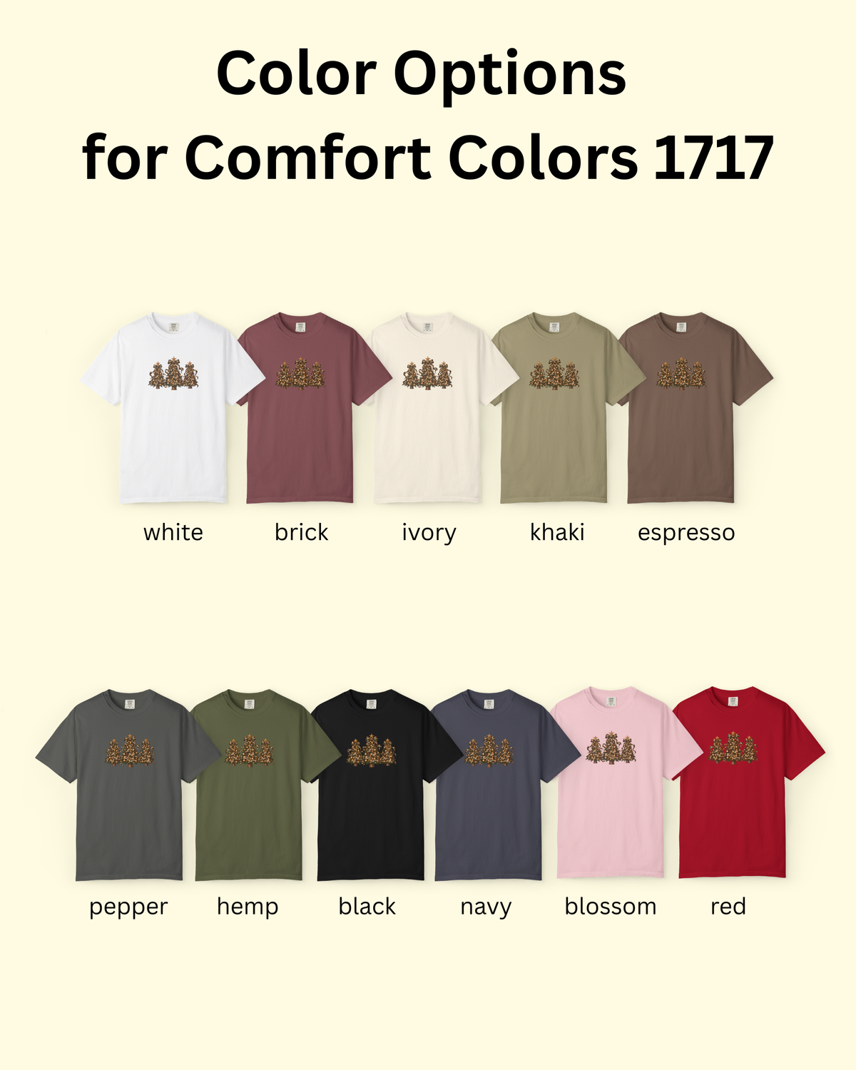 Camo Christmas Trees Shirt | Comfort Colors Holiday Tee