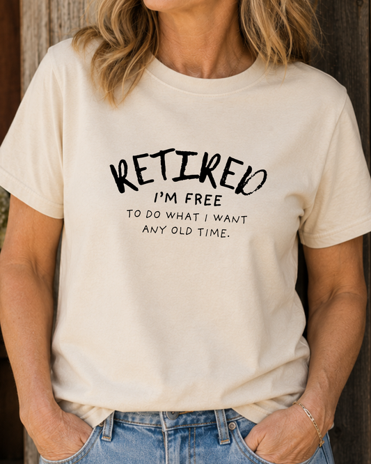 Retired I’m Free Shirt | Comfort Colors Retirement Tee