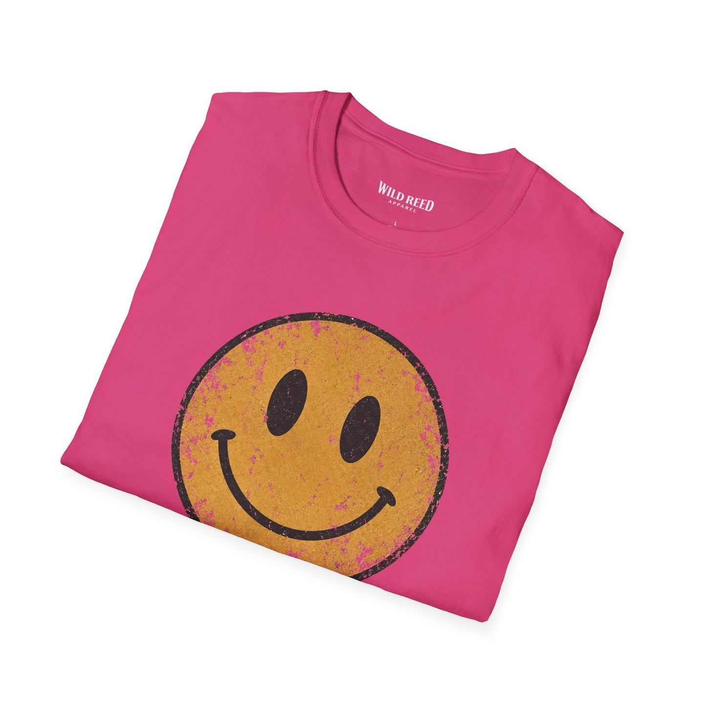 Vintage Distressed Smiley Face Graphic Tee | Retro Happy Face Shirt | Western Boho Aesthetic T-Shirt