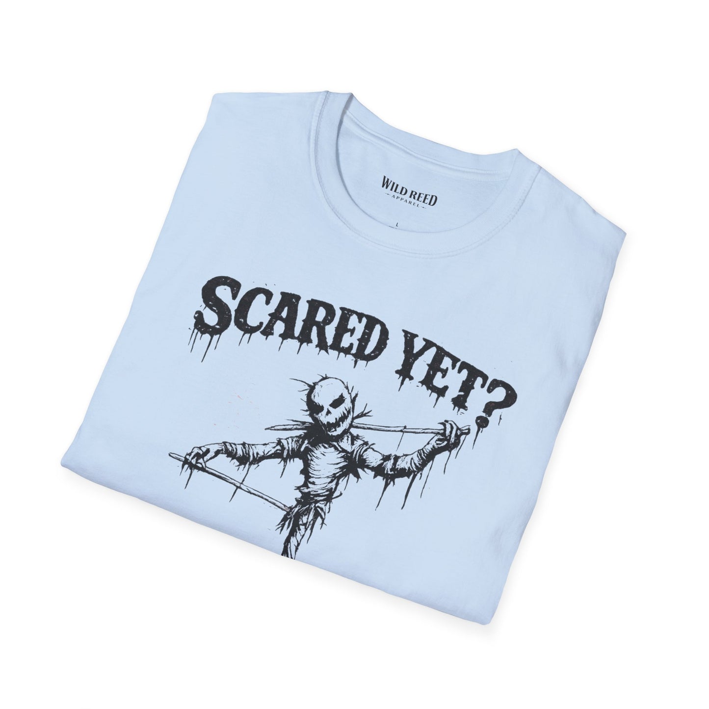 Scared Yet Creepy Scarecrow Halloween T-Shirt