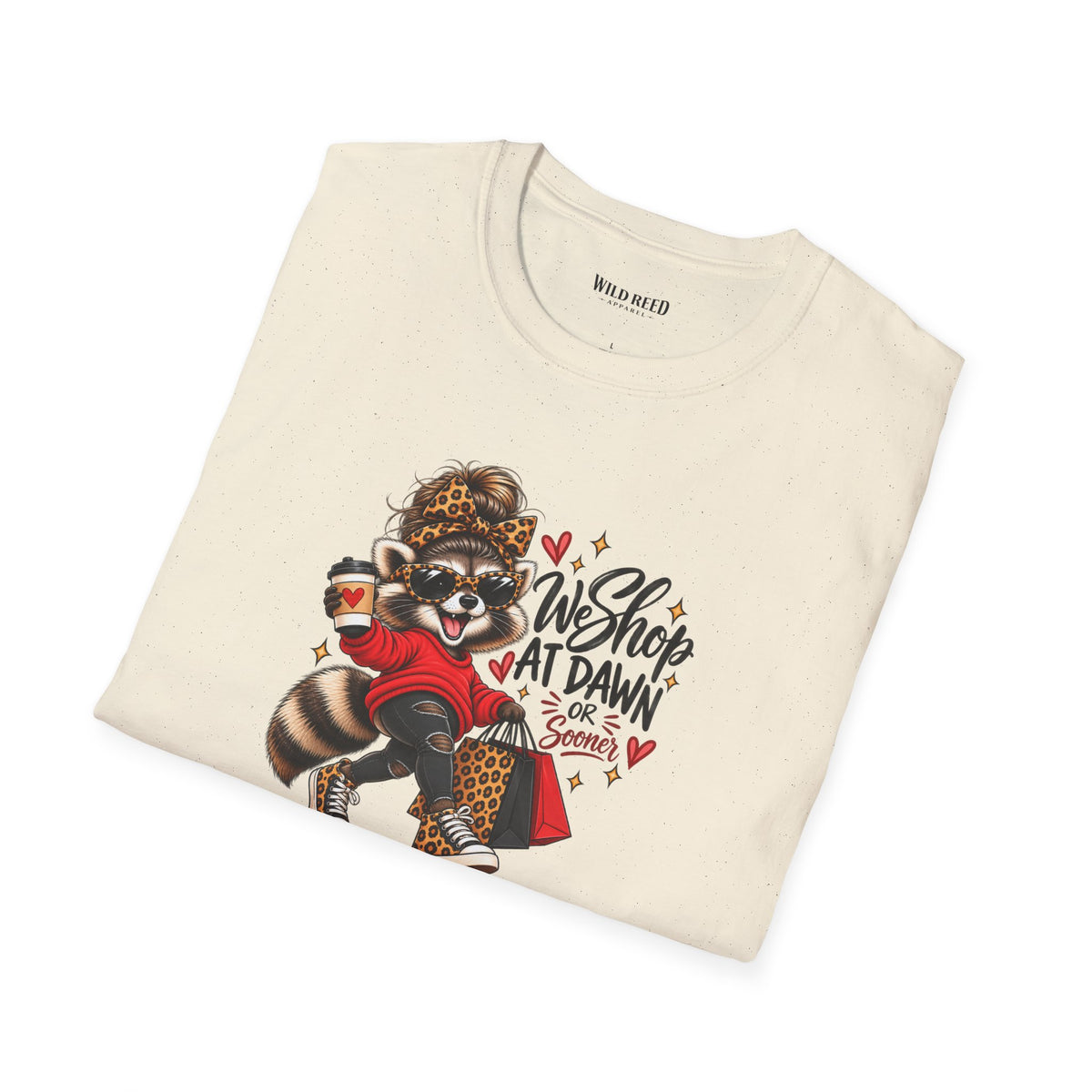 We Shop at Dawn Raccoon Shirt | Funny Black Friday Tee
