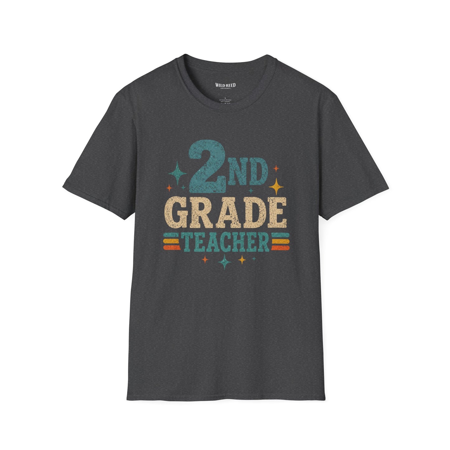 2nd Grade Teacher Shirt | Back to School Teacher Tee | Retro Grade Level Graphic T-Shirt