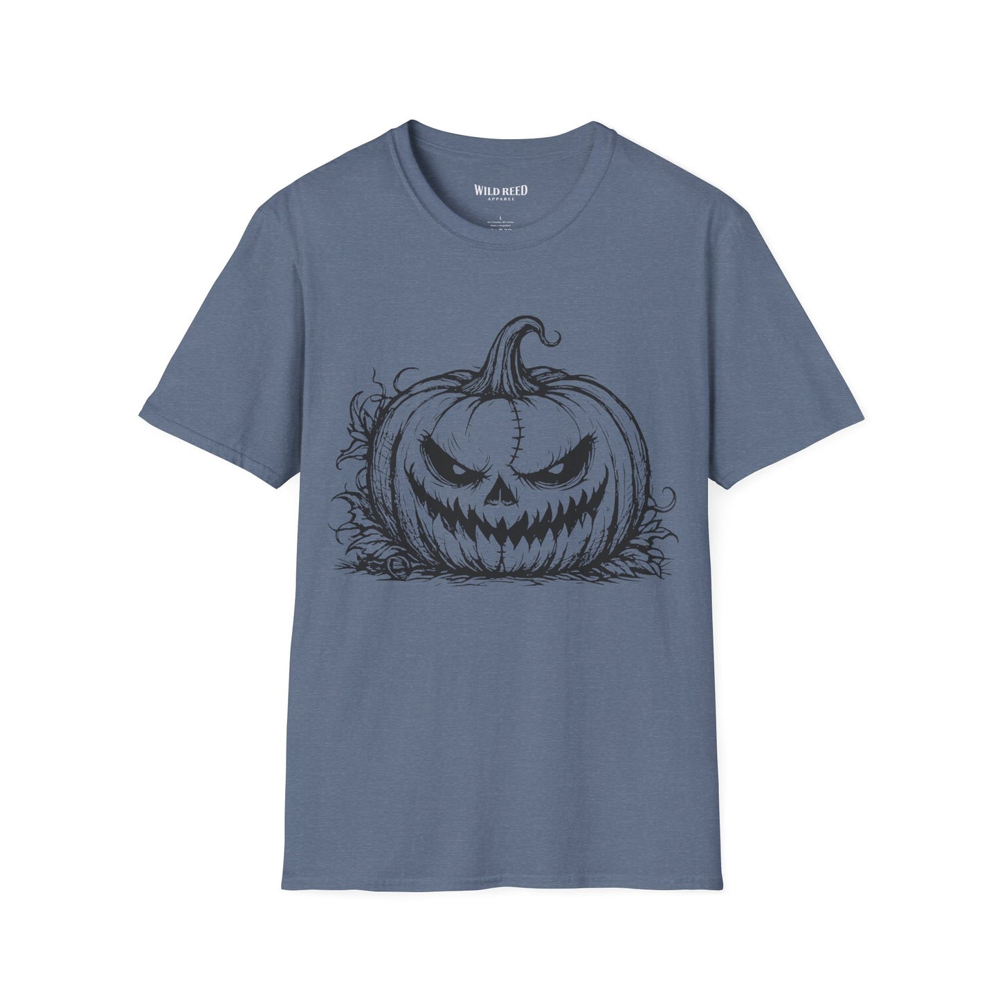 Vintage Sinister Jack O'Lantern Halloween Graphic T-Shirt | Spooky Pumpkin Tee