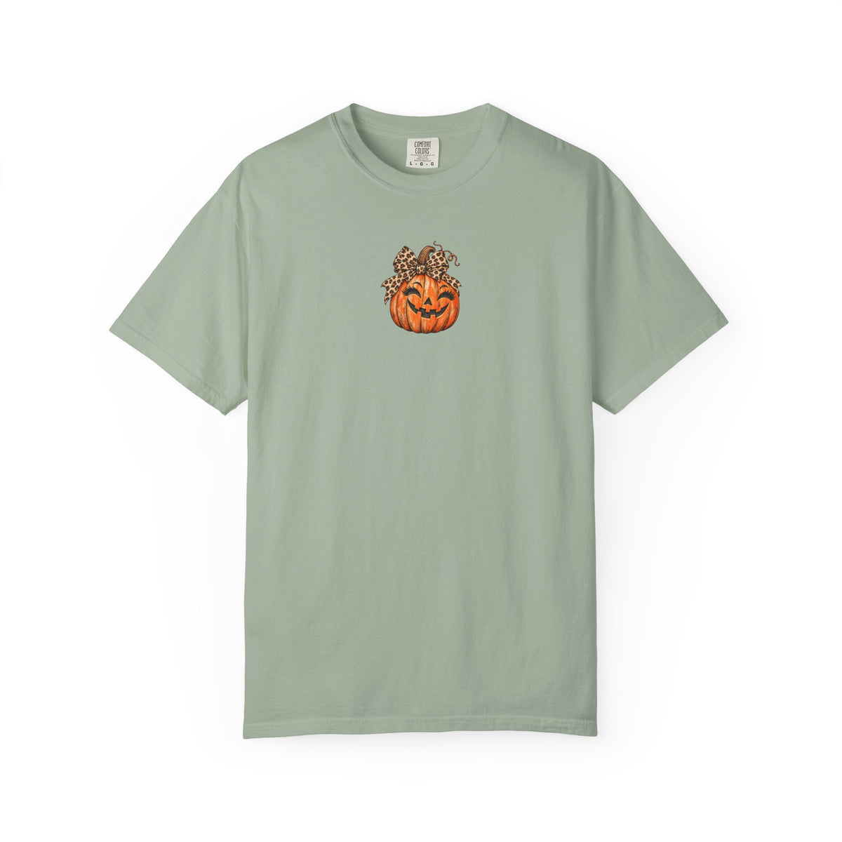 Leopard Pumpkin Halloween Comfort Colors Tee