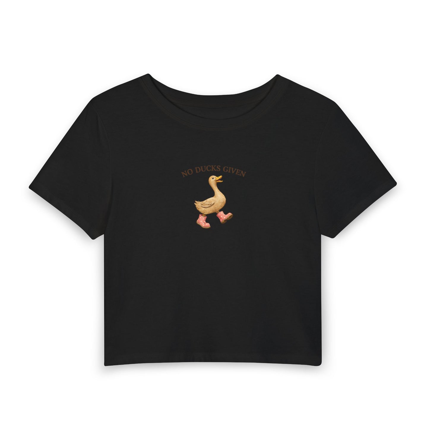 Bauchfreies T-Shirt „No Ducks Given“ – Süßer Enten-Print