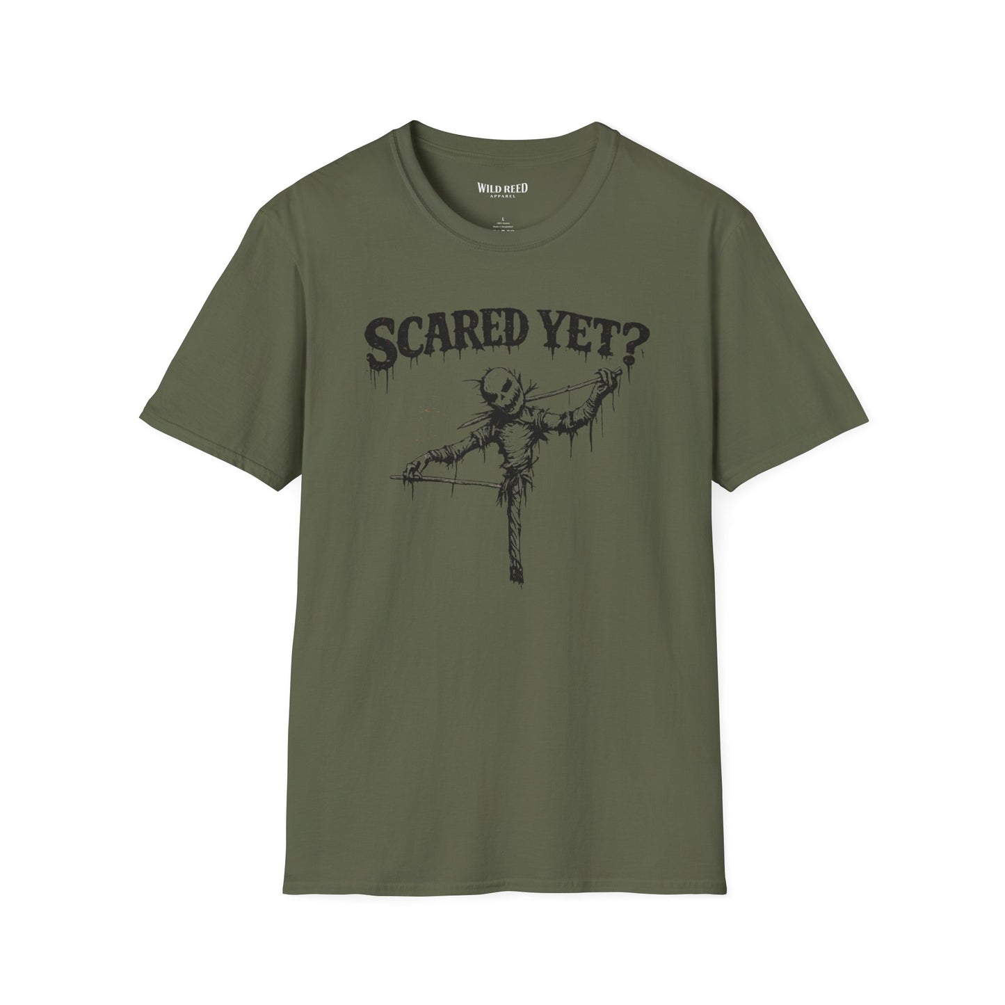 Scared Yet Creepy Scarecrow Halloween T-Shirt