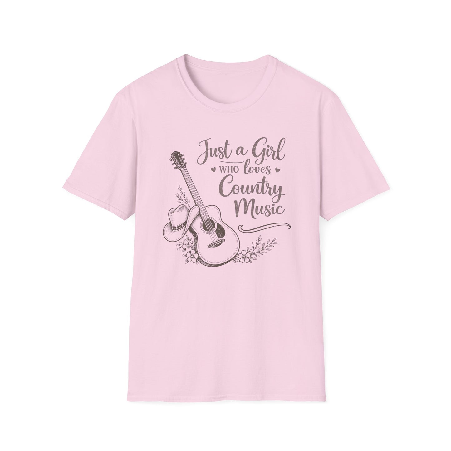Wild Reed Apparel Just a Girl Who Loves Country Music Graphic Tee | Country Music Festival Shirt