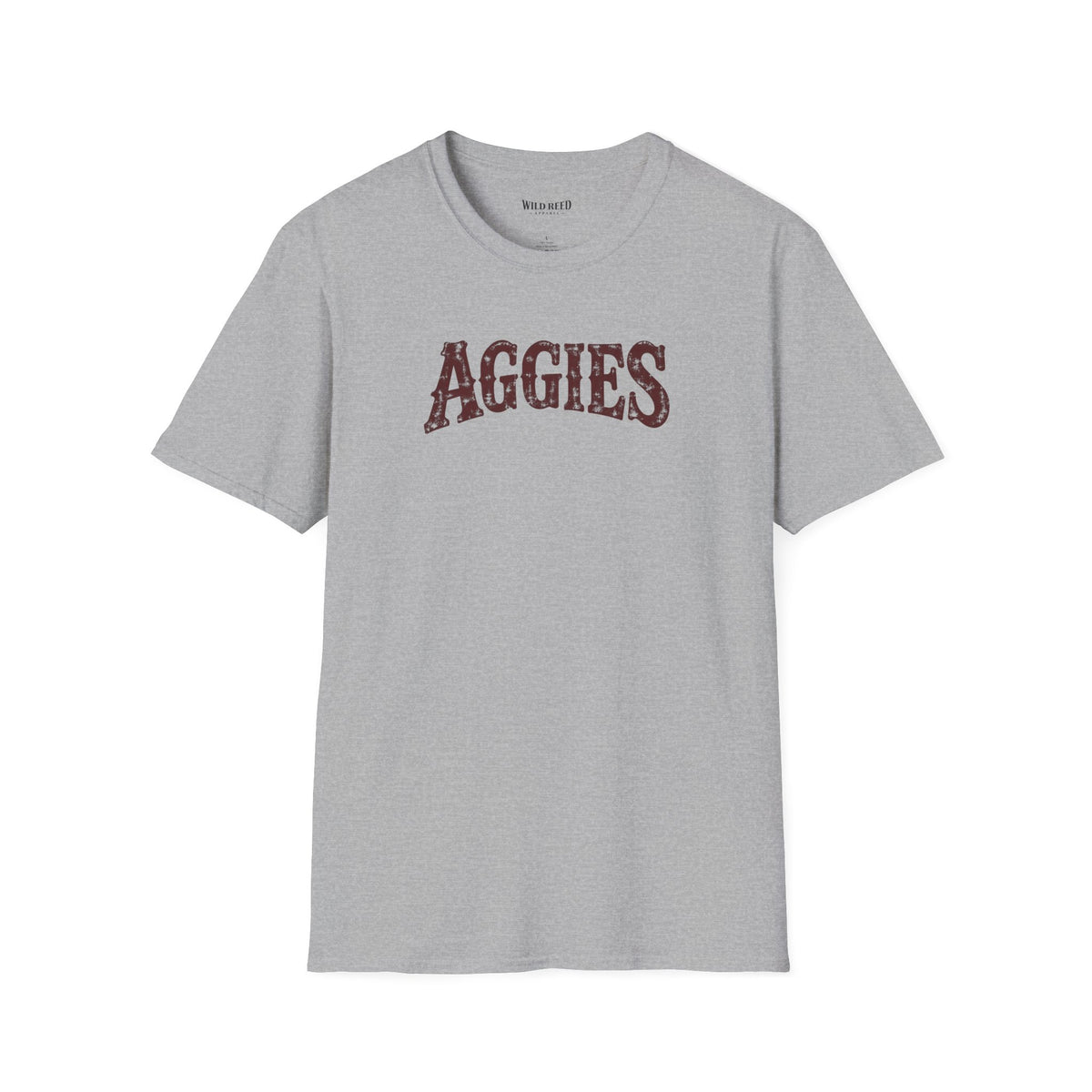 Aggies Vintage Collegiate Graphic Tee | Maroon Game Day Shirt