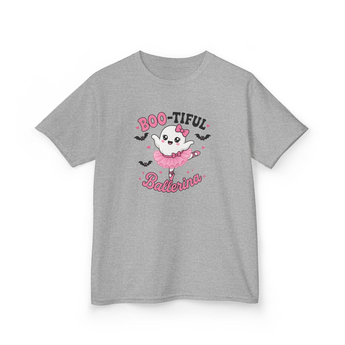 Boo-tiful Ballerina Kids Halloween T-Shirt | Cute Ghost Ballet Tee for Girls