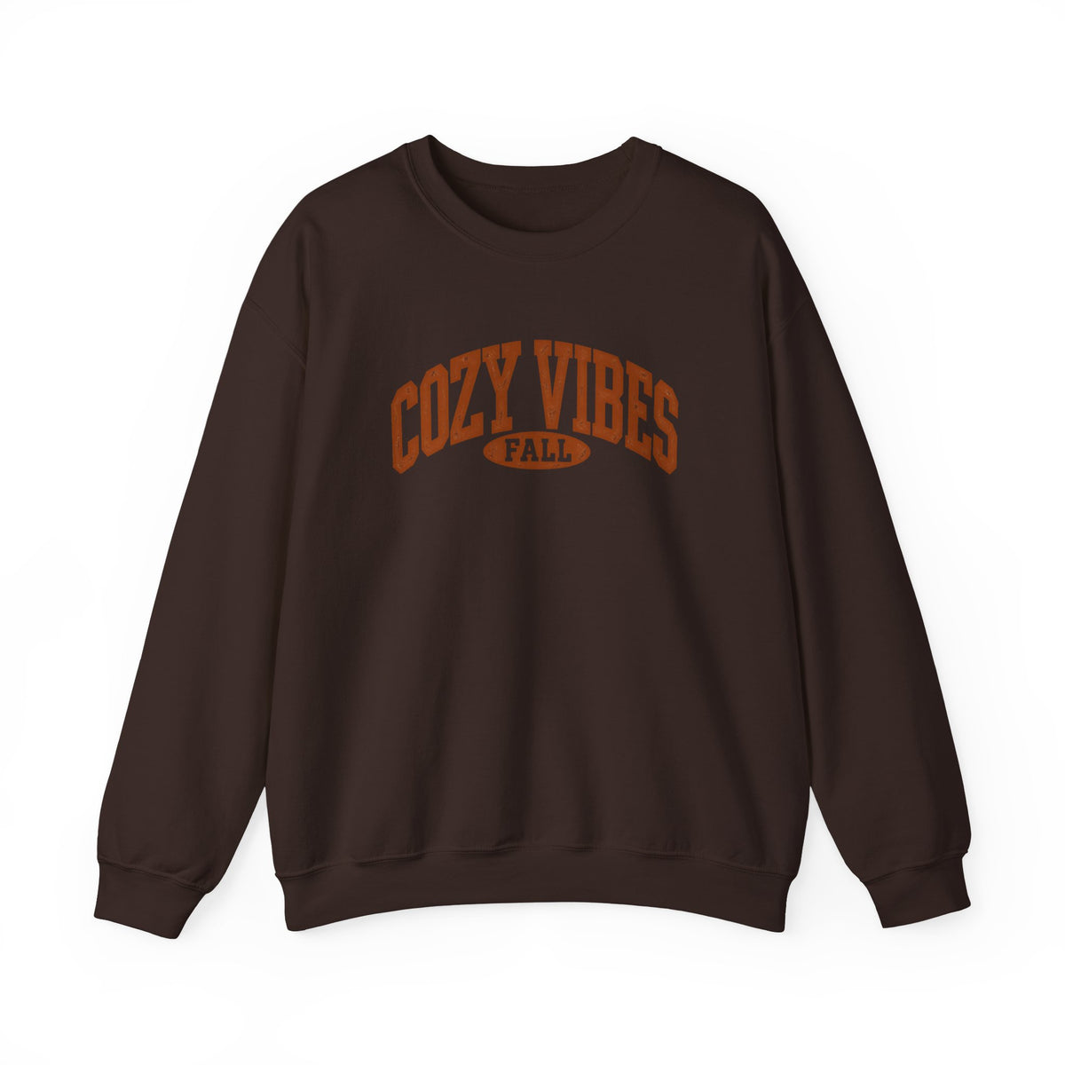 Cozy Vibes Fall Crewneck Sweatshirt | Vintage Collegiate Autumn Graphic