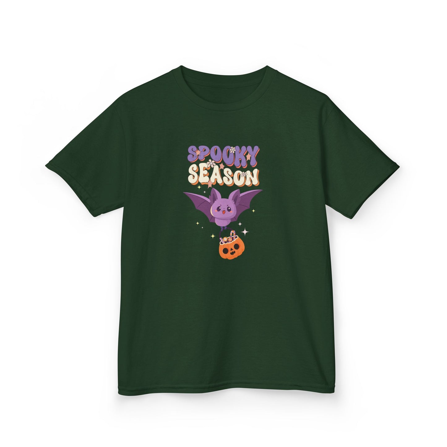 Spooky Season Bat Kids T-Shirt | Cute Halloween Youth Graphic Tee for Boys & Girls