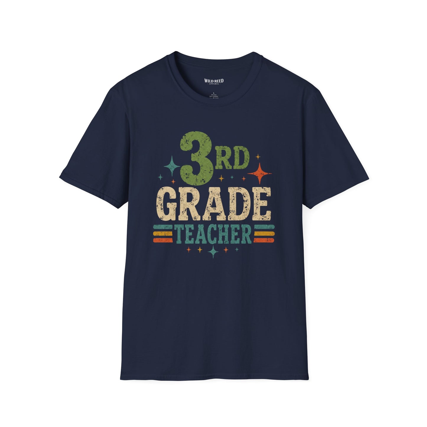 3rd Grade Teacher Shirt | Back to School Teacher Tee | Retro Grade Level Graphic T-Shirt