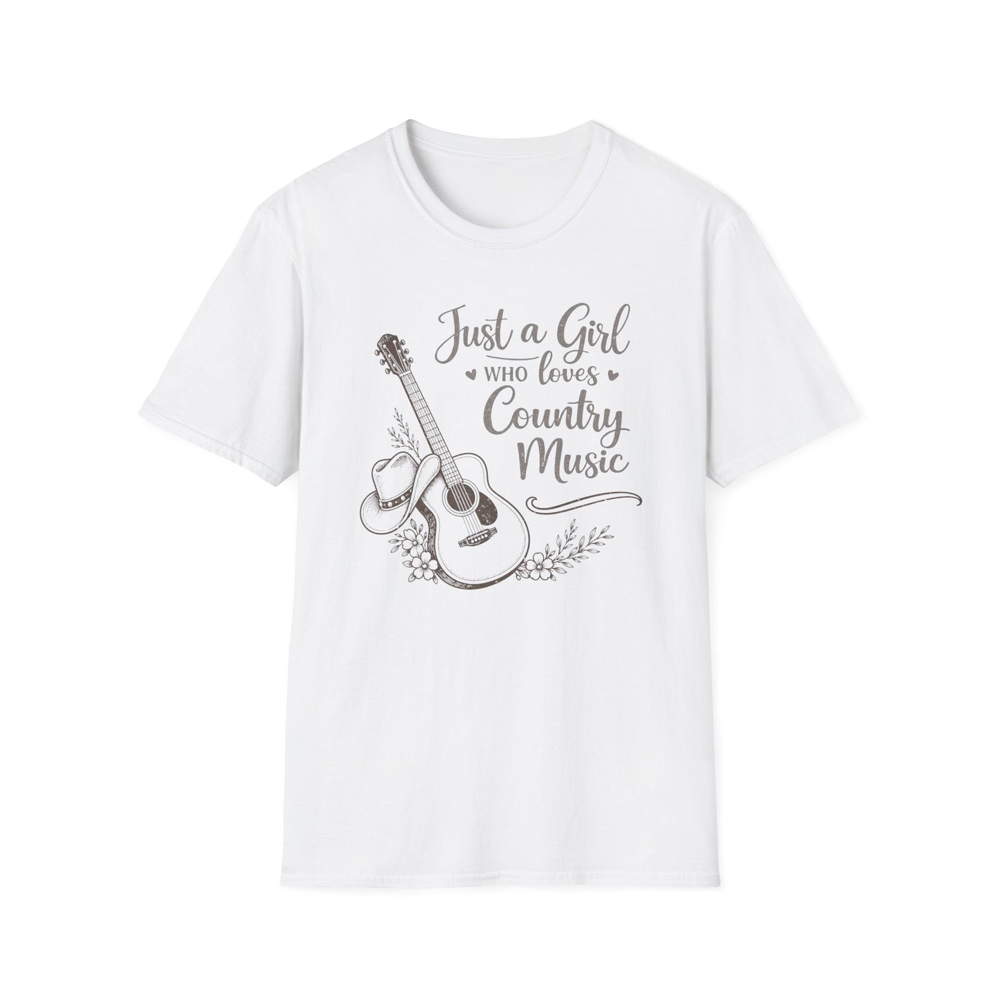 Wild Reed Apparel Just a Girl Who Loves Country Music Graphic Tee | Country Music Festival Shirt