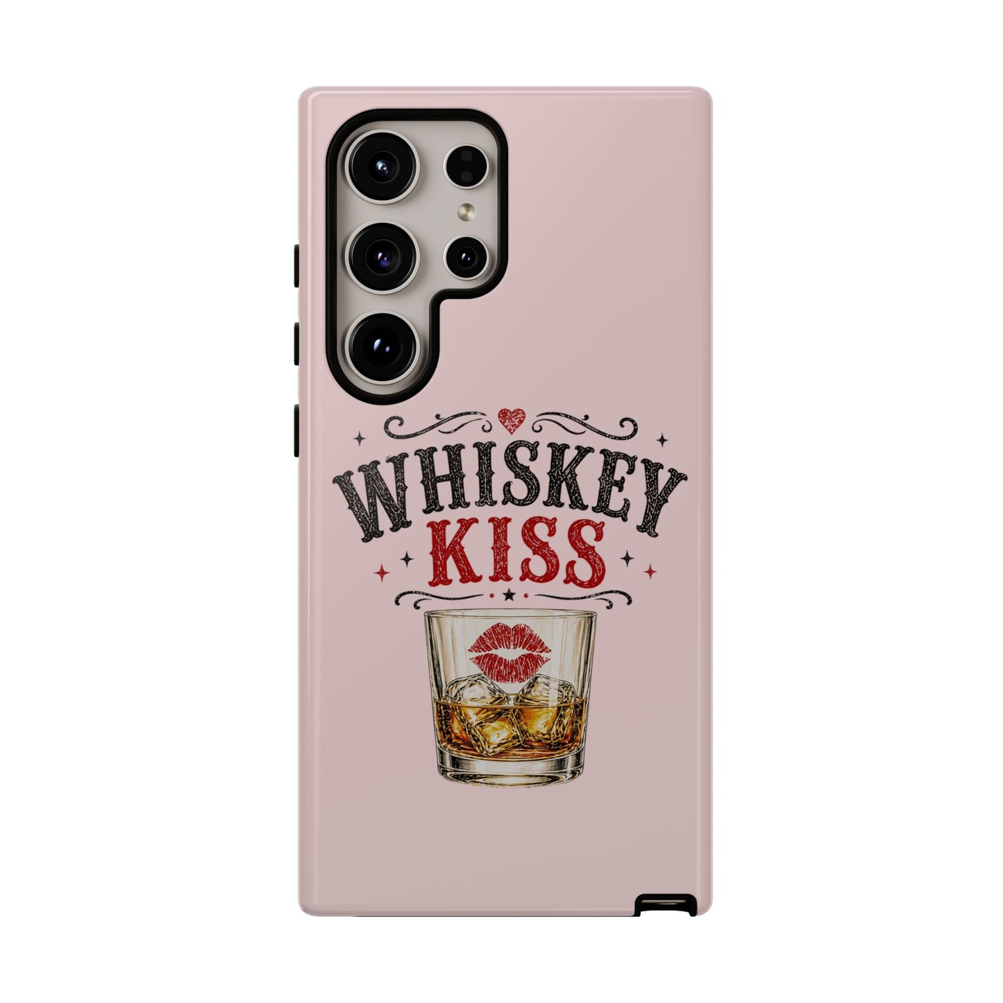 Whiskey Kiss Phone Case, Western Cowgirl Phone Case, Country Girl iPhone & Samsung Case, Cute Whiskey Lover Gift, Matte or Glossy