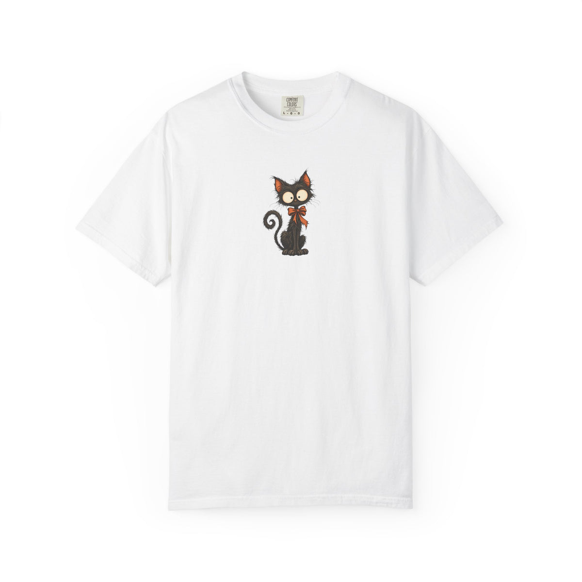 Black Cat Halloween Graphic Tee | Vintage Spooky Cat Shirt | Comfort Colors 1717