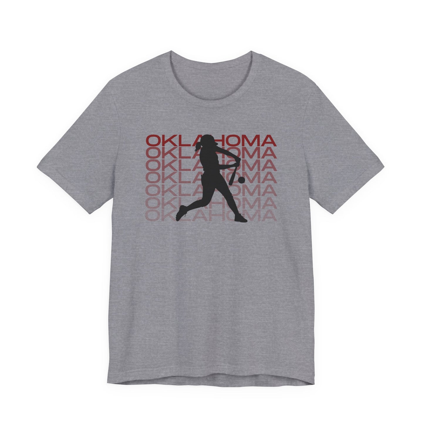 Oklahoma Softball Graphic Tee | Athletic Heather Bella Canvas Shirt | Softball Fan Tee | Game Day Shirt