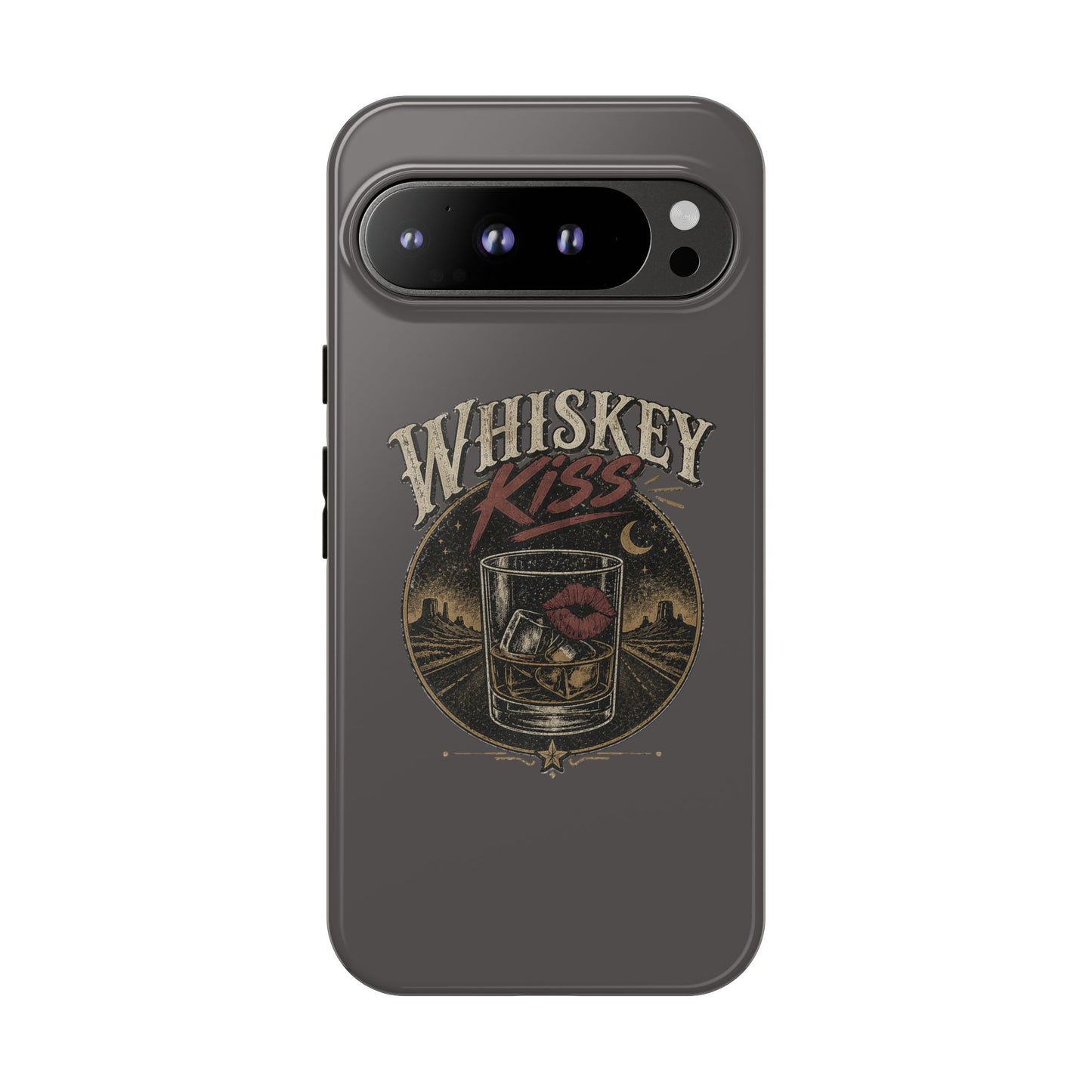 Whiskey Kiss Western Phone Case, Country iPhone & Samsung Case, Rustic Cowgirl or Cowboy Phone Case, Whiskey Lover Gift, Matte or Glossy