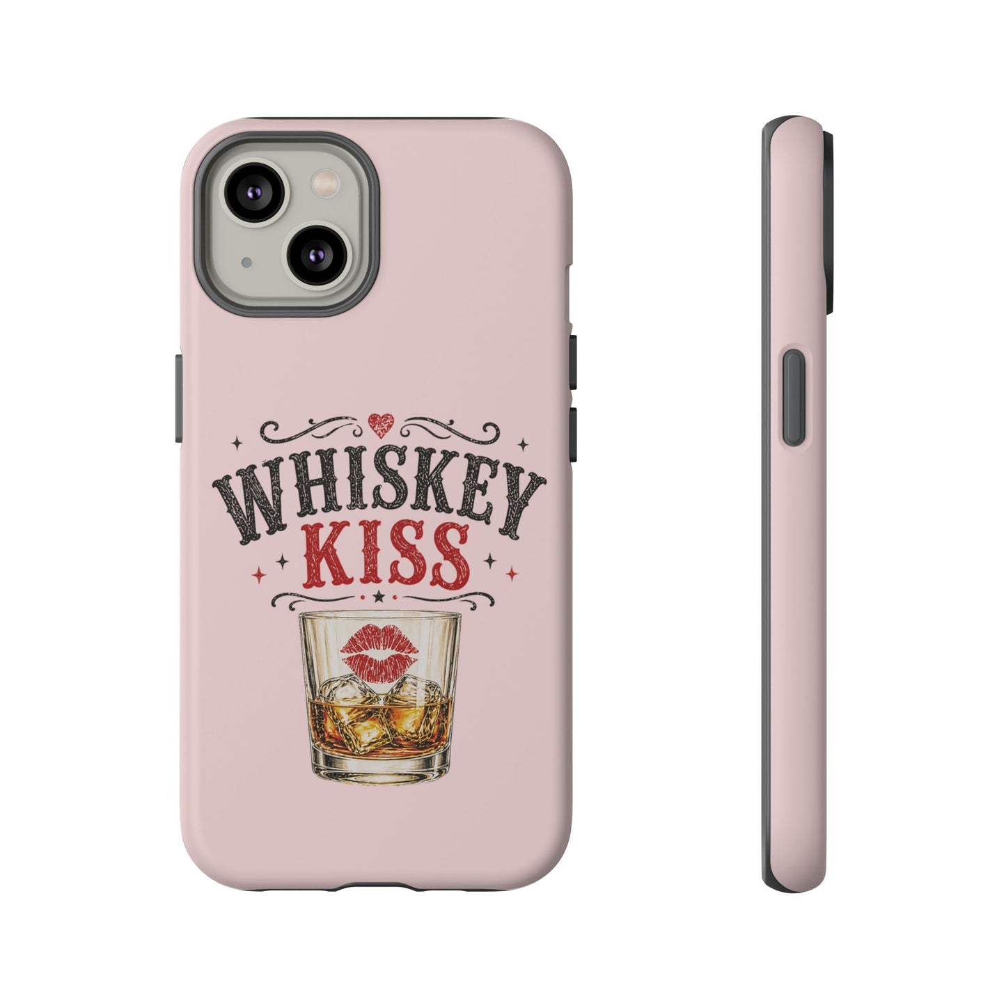Whiskey Kiss Phone Case, Western Cowgirl Phone Case, Country Girl iPhone & Samsung Case, Cute Whiskey Lover Gift, Matte or Glossy