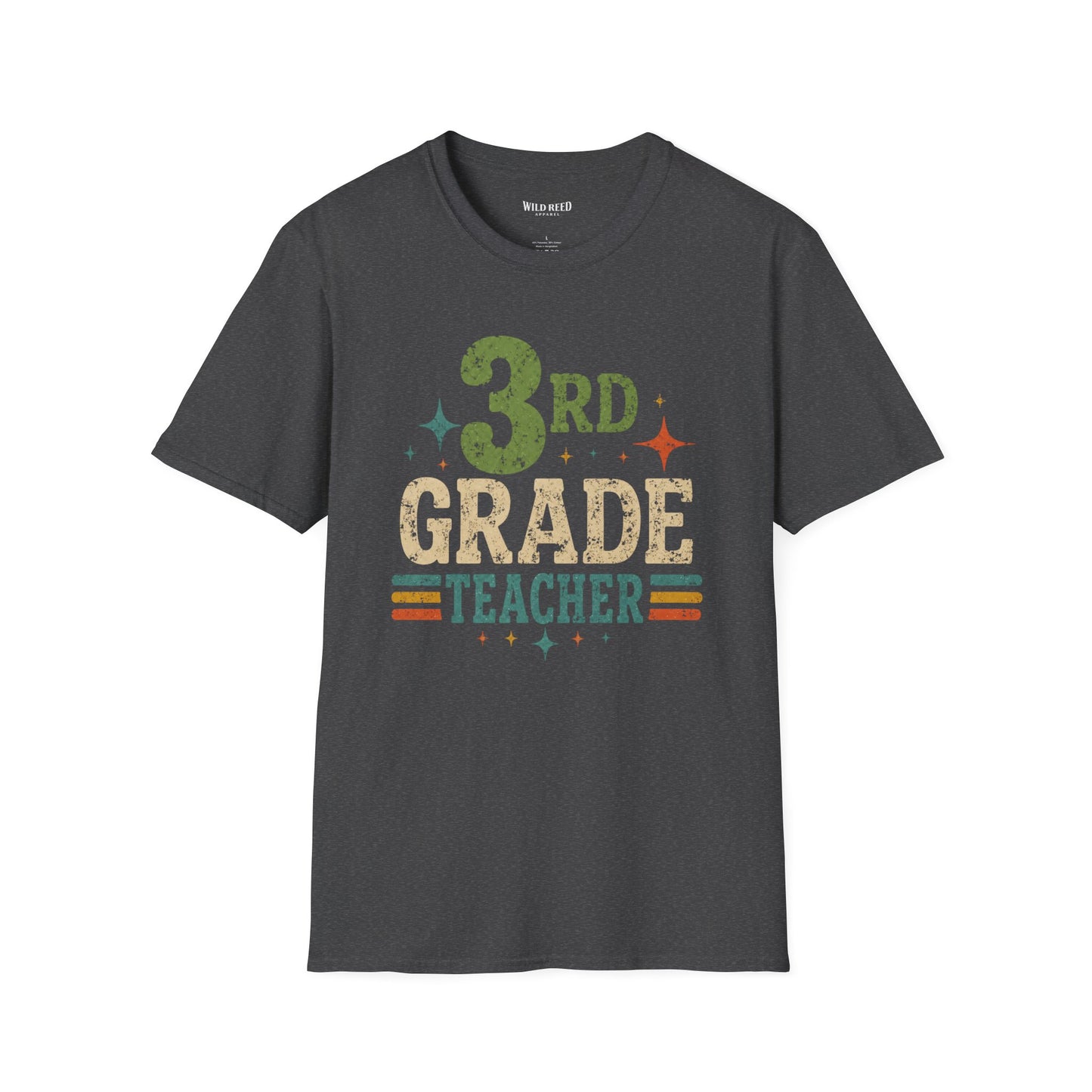 3rd Grade Teacher Shirt | Back to School Teacher Tee | Retro Grade Level Graphic T-Shirt