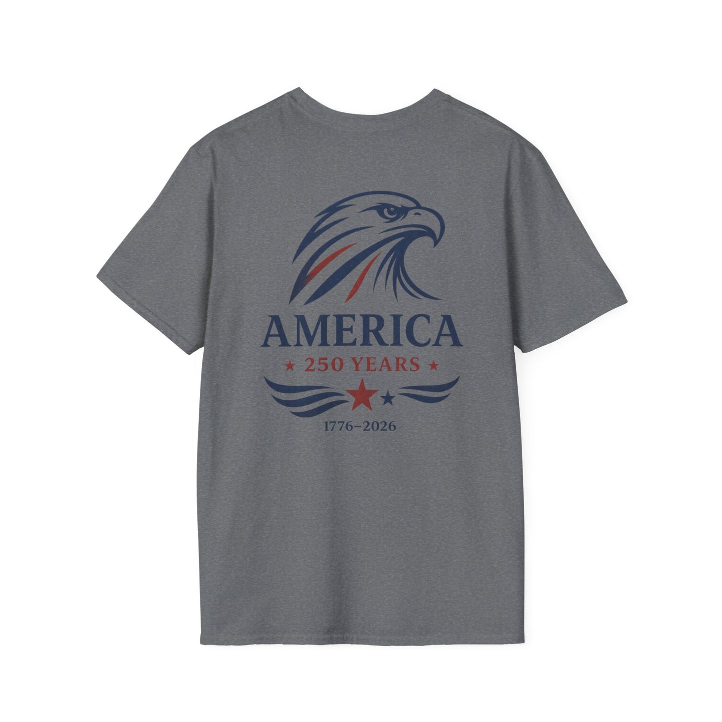 America 250 Years Shirt, Eagle Front & Back Graphic Tee, 1776 2026 Patriotic Shirt, Vintage USA 4th of July Tee