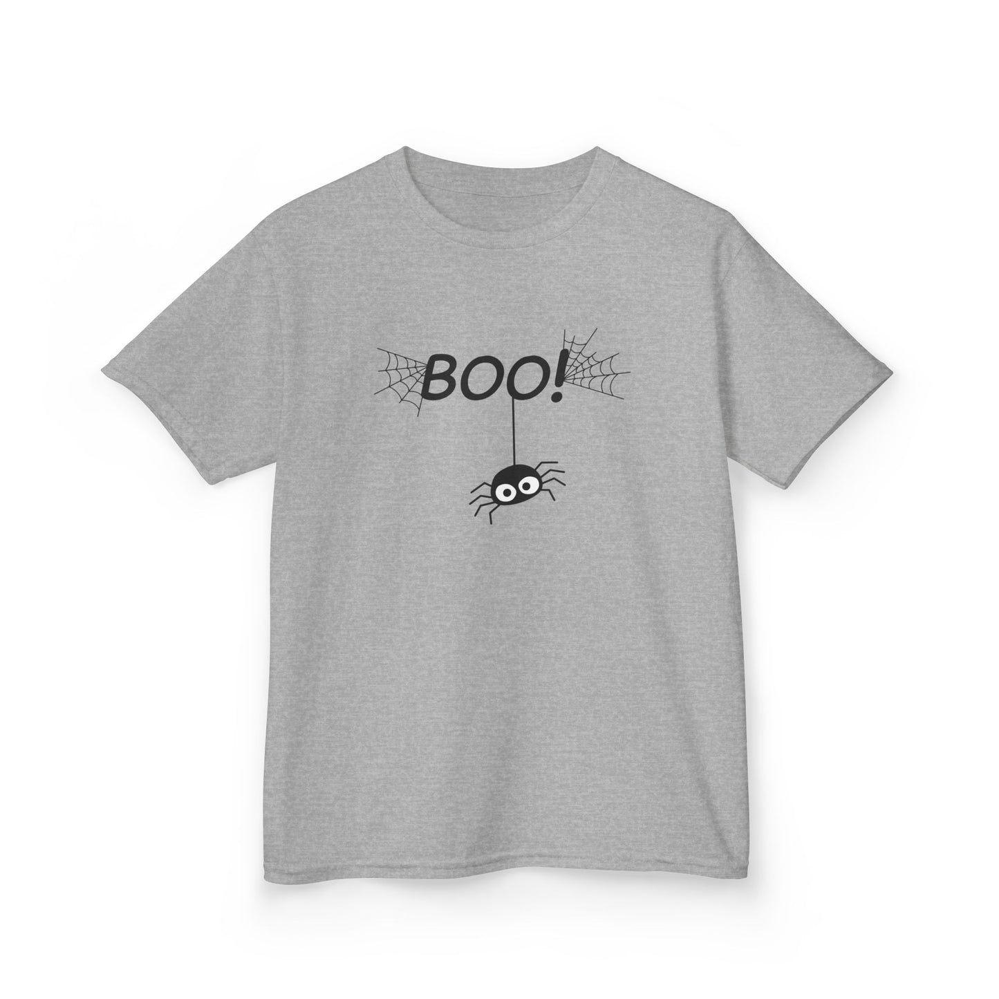 Boo Spider Kids T-Shirt | Cute Halloween Spider Youth Graphic Tee for Boys & Girls
