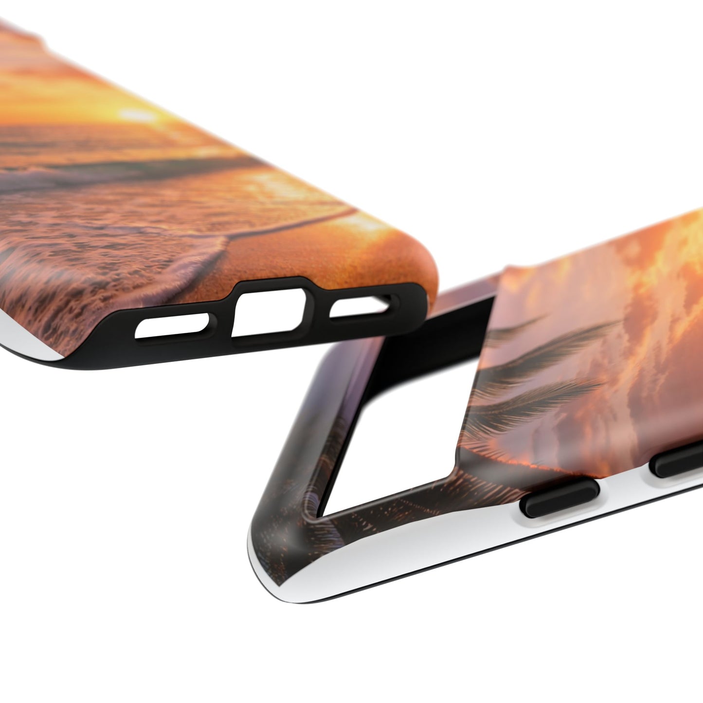 Golden Hour Beach Case — Tropical Palm Sunset Protective Case